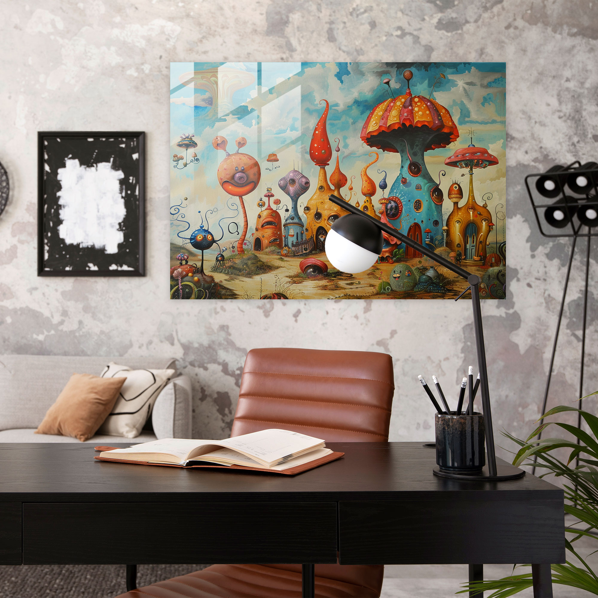 Metaphysical Glass Print - Metaphysical Painting, Metaphysical Painting, Home Decoration, Glass Print