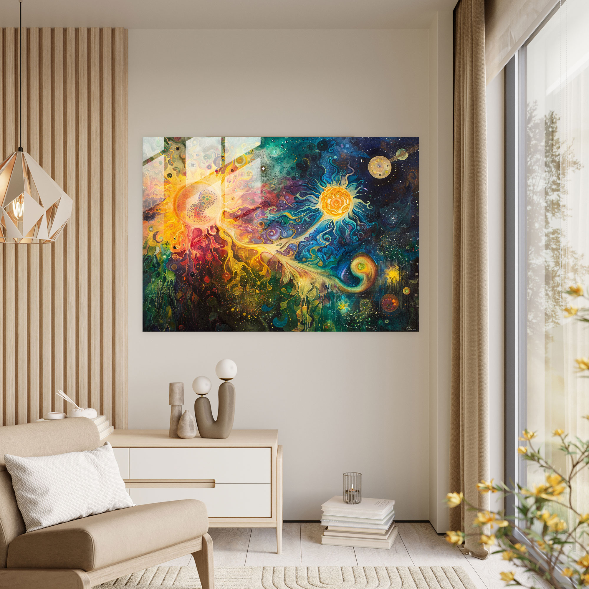 Metaphysical Glass Wall Art - Metaphysical Painting, Glass Wall Art, Wall Decoration, Metaphysical Painting