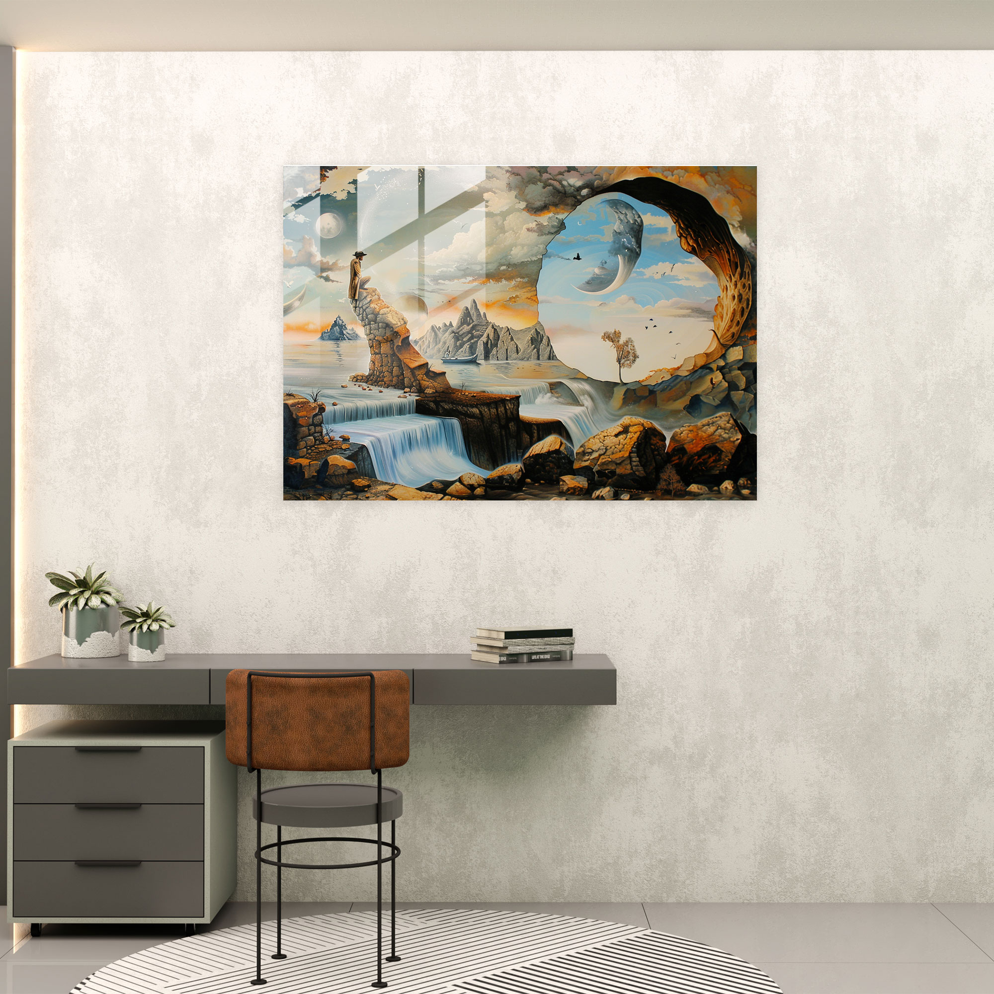 Metaphysical Wall Decoration - Metaphysical Painting, Wall Decoration, Metaphysical Painting, Glass Art