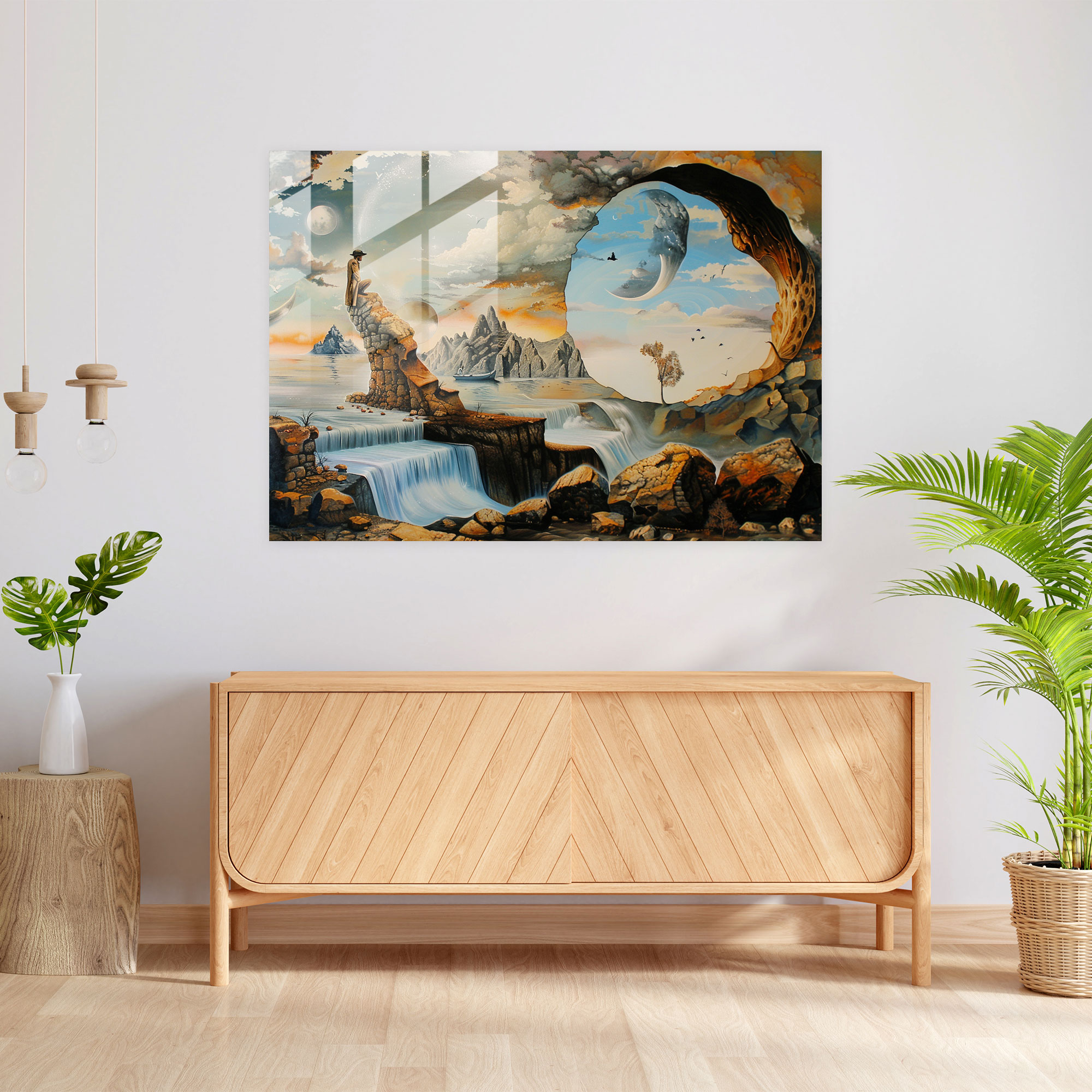 Metaphysical Wall Decoration - Metaphysical Painting, Wall Decoration, Metaphysical Painting, Glass Art