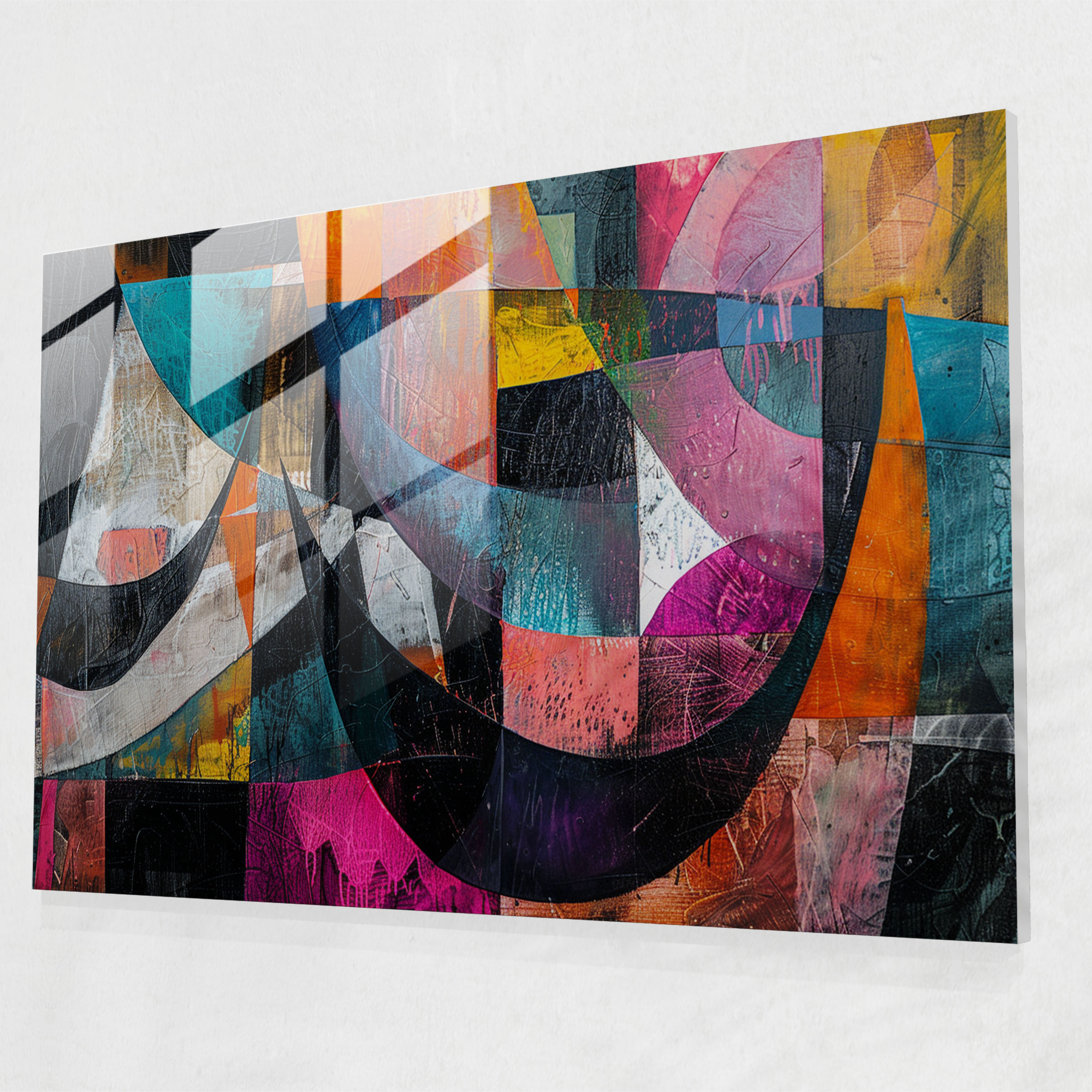 Metaphysical Painting Glass Art - Metaphysical Painting, Abstract, Colors, Modern Art