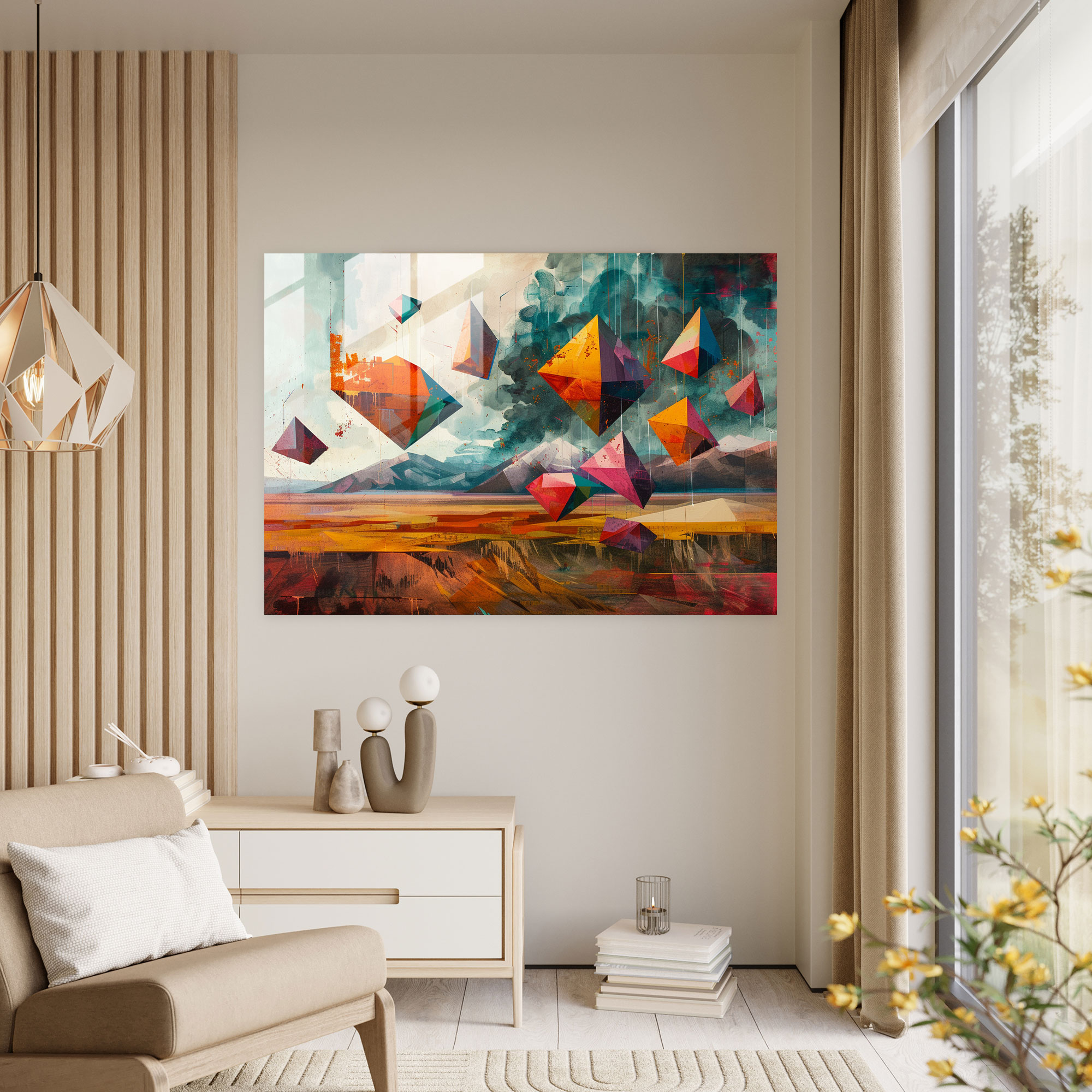 Metaphysical Painting Glass Print - Metaphysical Painting, Glass Art, Metaphysical Painting, Home Decoration