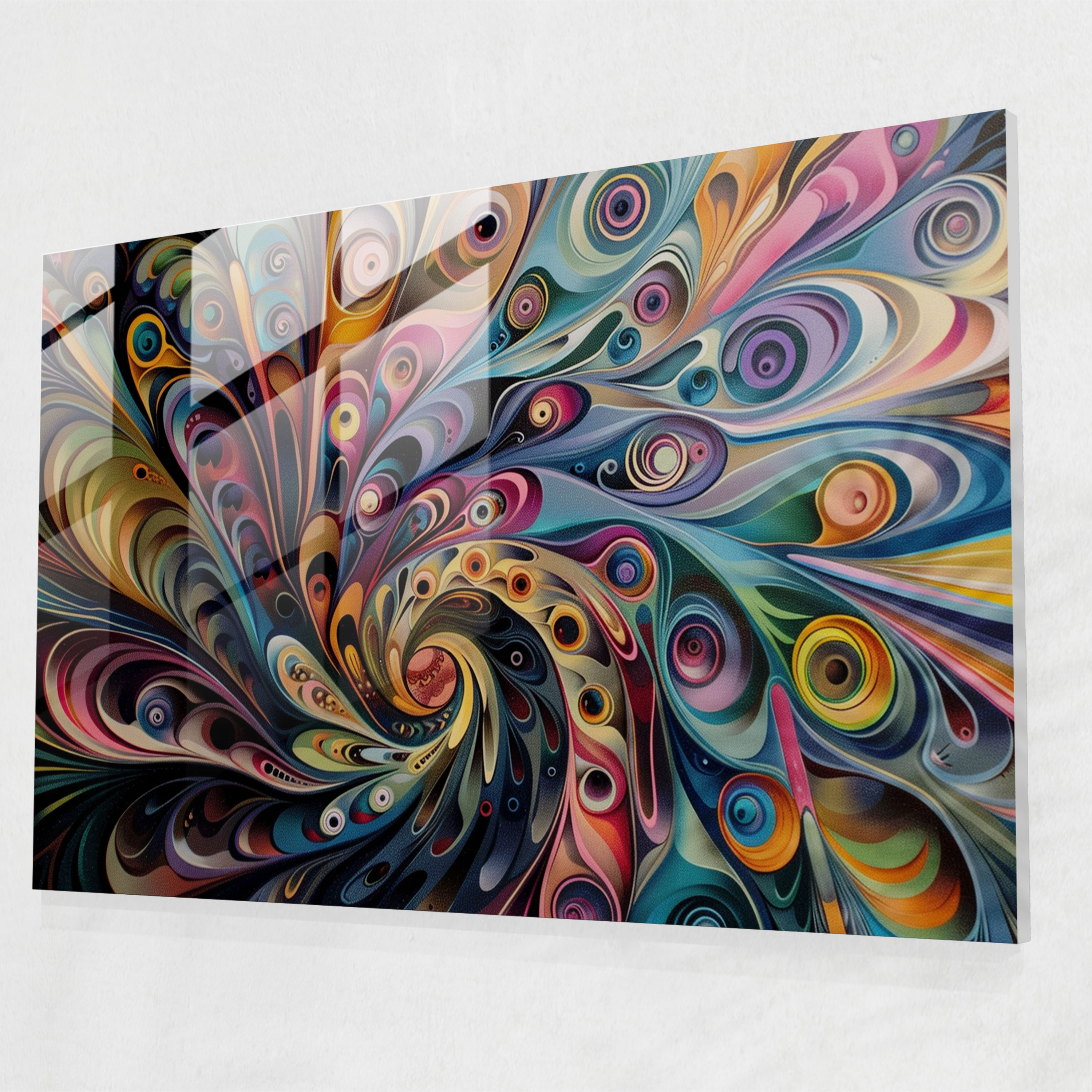 Metaphysical Painting Home Decoration - Metaphysical Painting, Glass Wall Art, Home Decoration, Swirling Patterns