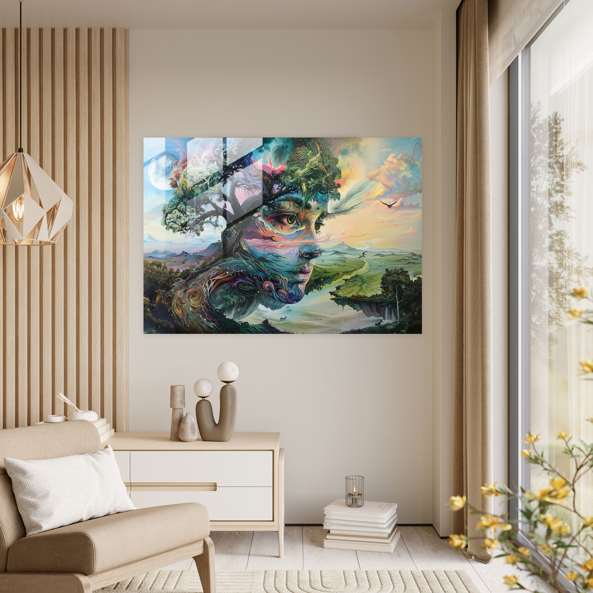 Metaphysical Painting Wall Decoration - Metaphysical Painting, Modern Art, Glass Art, Home Decoration