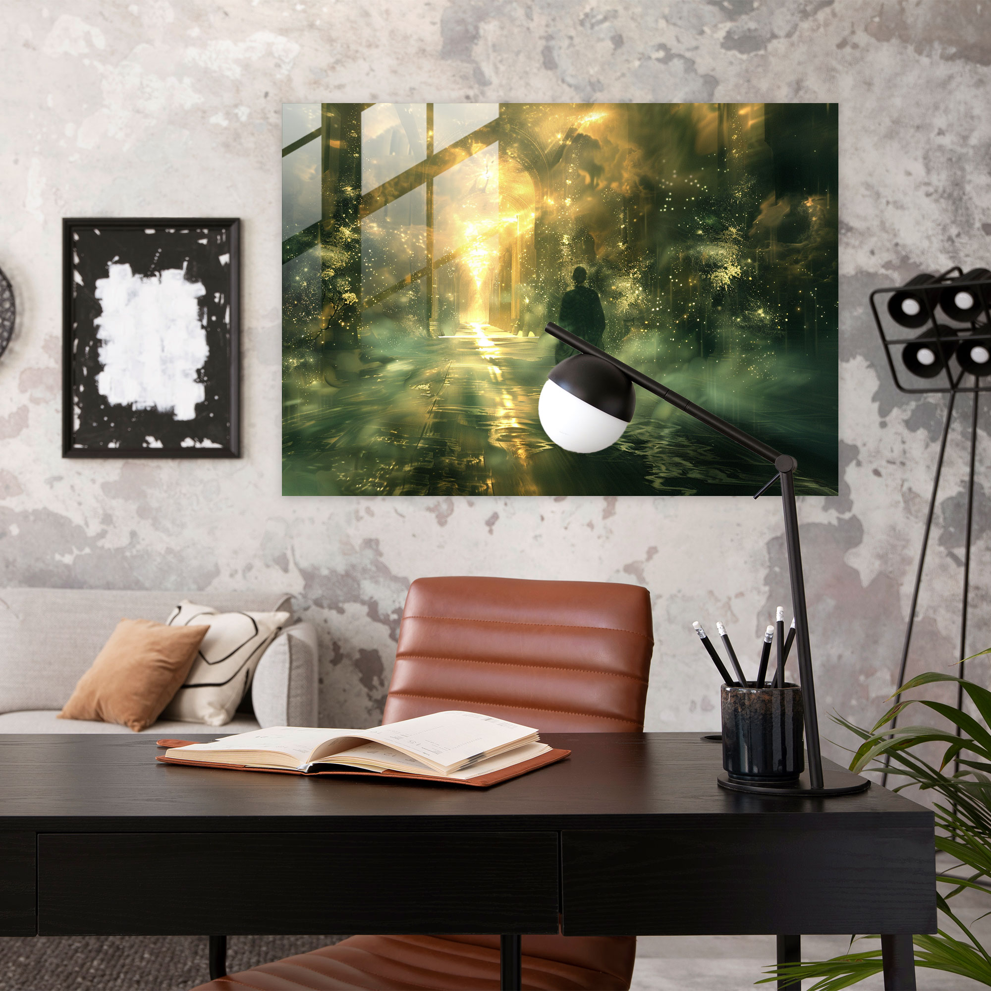 Metaphysical Painting Glass Print - Metaphysical Painting, Metaphysical Painting, Glass Print, Home Decoration