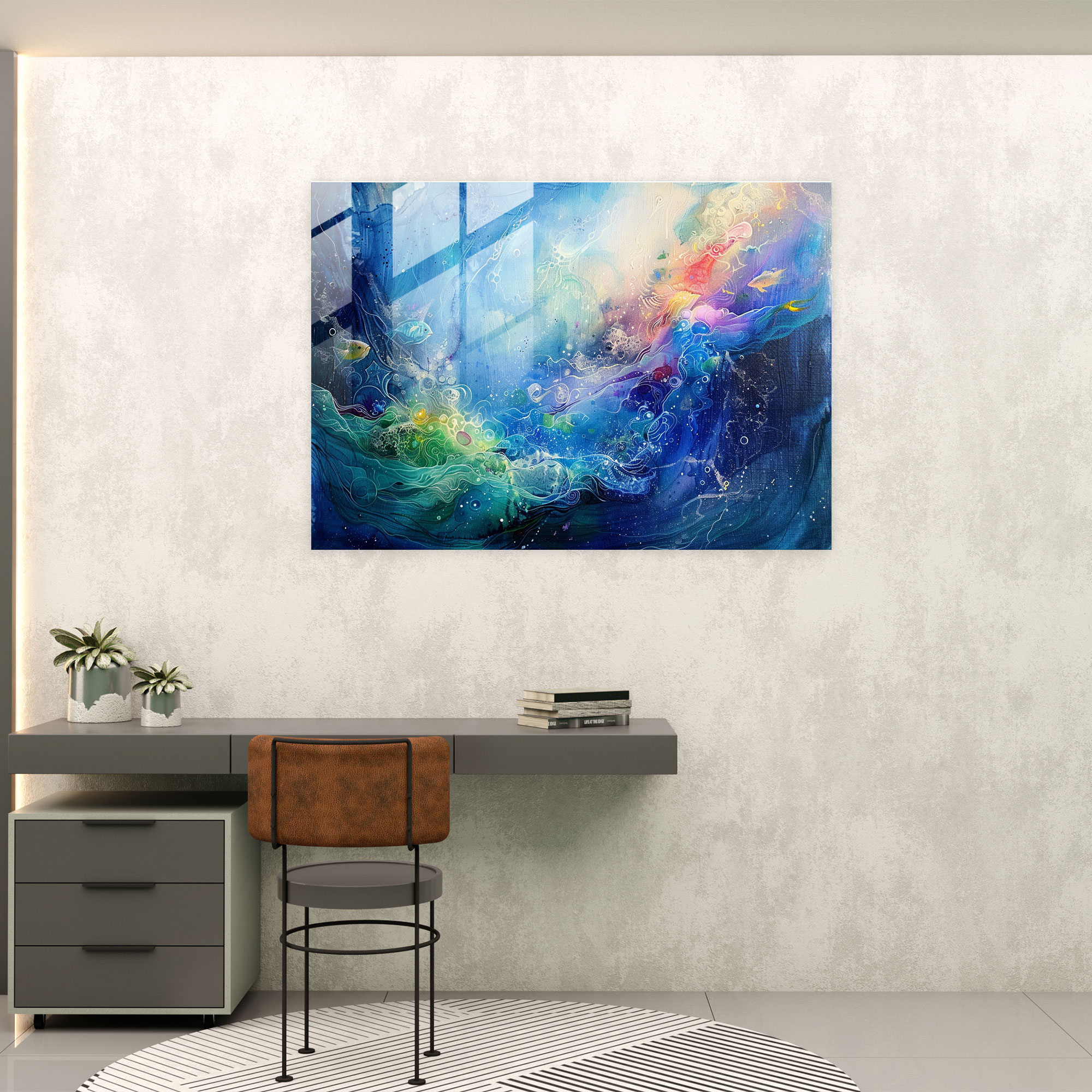 Metaphysical Painting Glass Art - Metaphysical Painting, Modern Art, Home Decoration, Wall Decoration