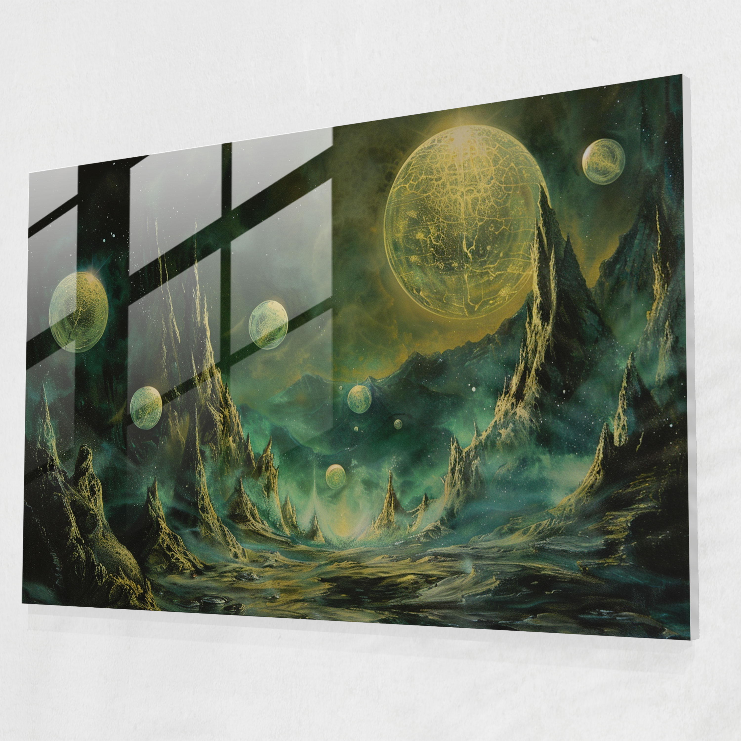 Metaphysical Painting Glass Print - Metaphysical Painting, Metaphysical Painting, Glass Art, Modern Art