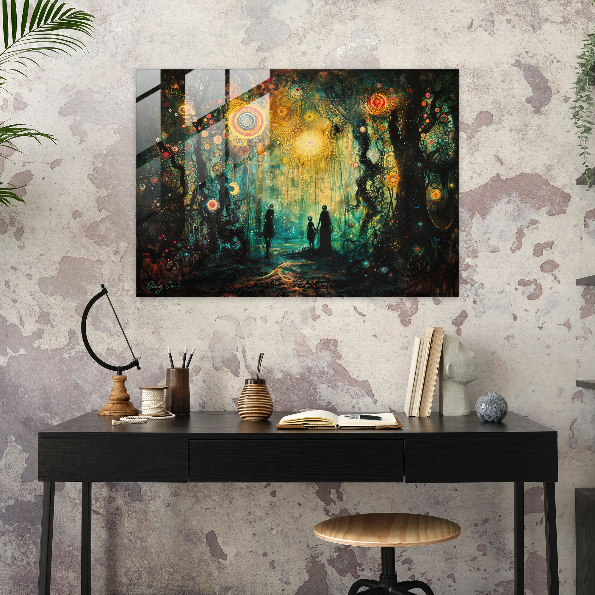 Metaphysical Painting Glass Art - Metaphysical Painting, Glass Print, Glass Wall Art, Home Decoration