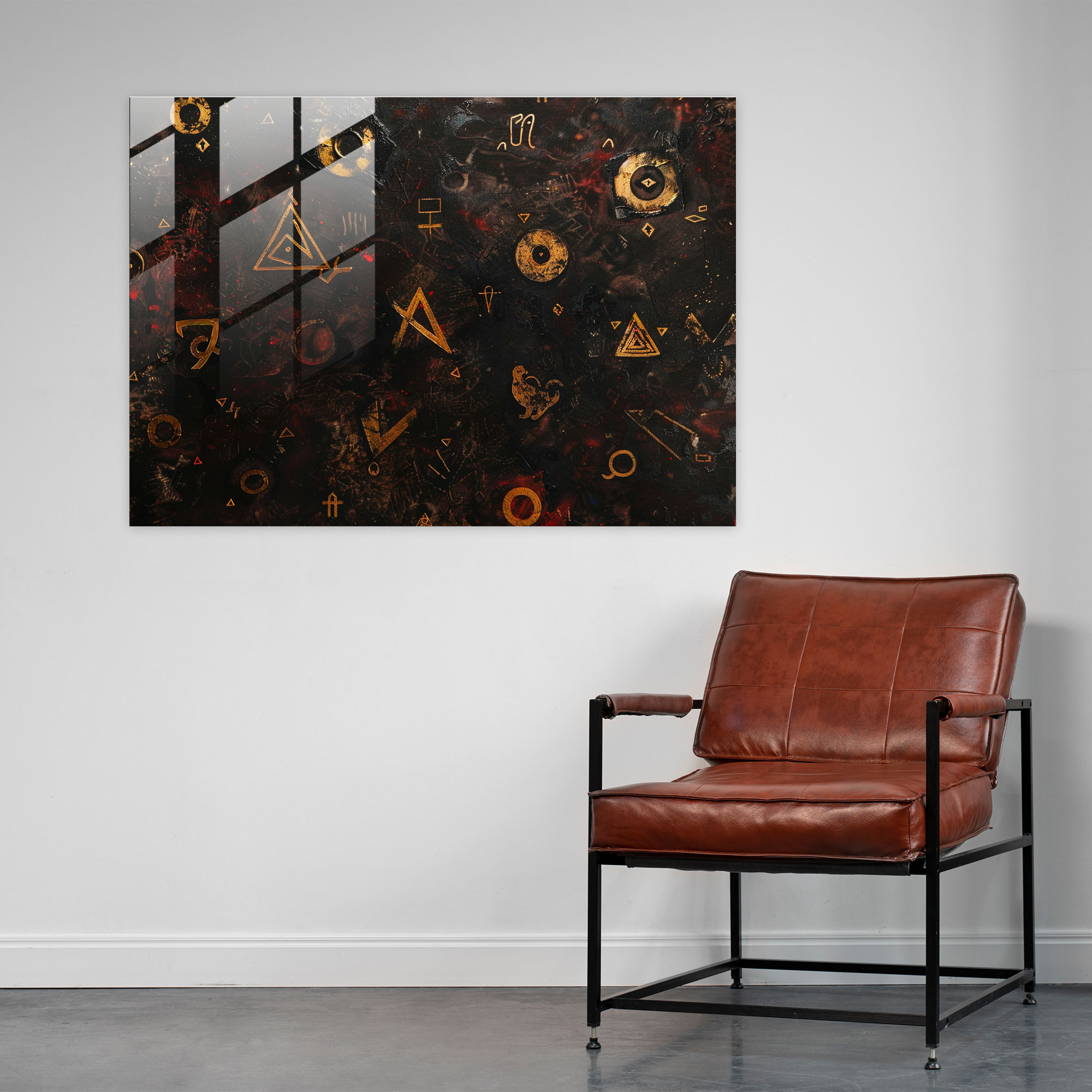 Metaphysical Painting Wall Decoration - Metaphysical Painting, Metaphysical Painting, Modern Art, Glass Print