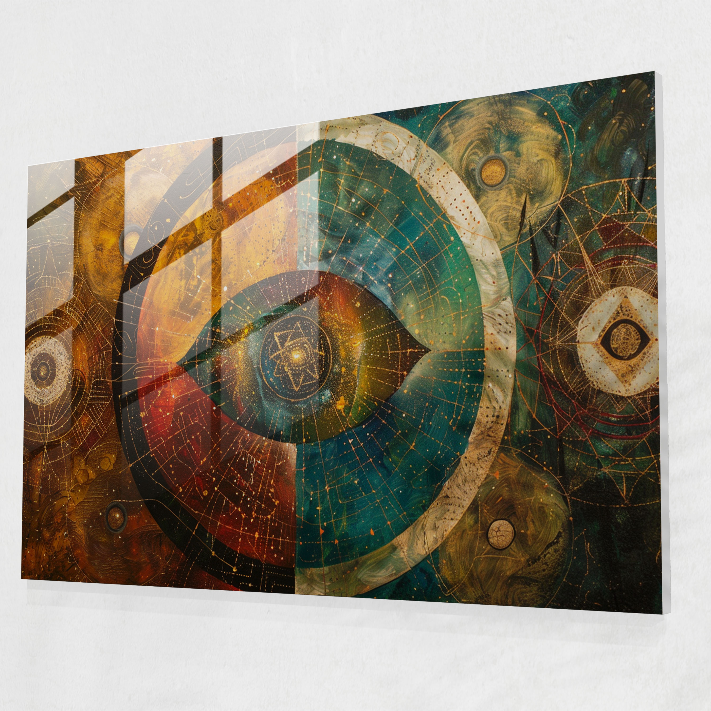 Metaphysical Painting Wall Decoration Glass Print - Metaphysical Painting, Energy, Modern Art, Symbols