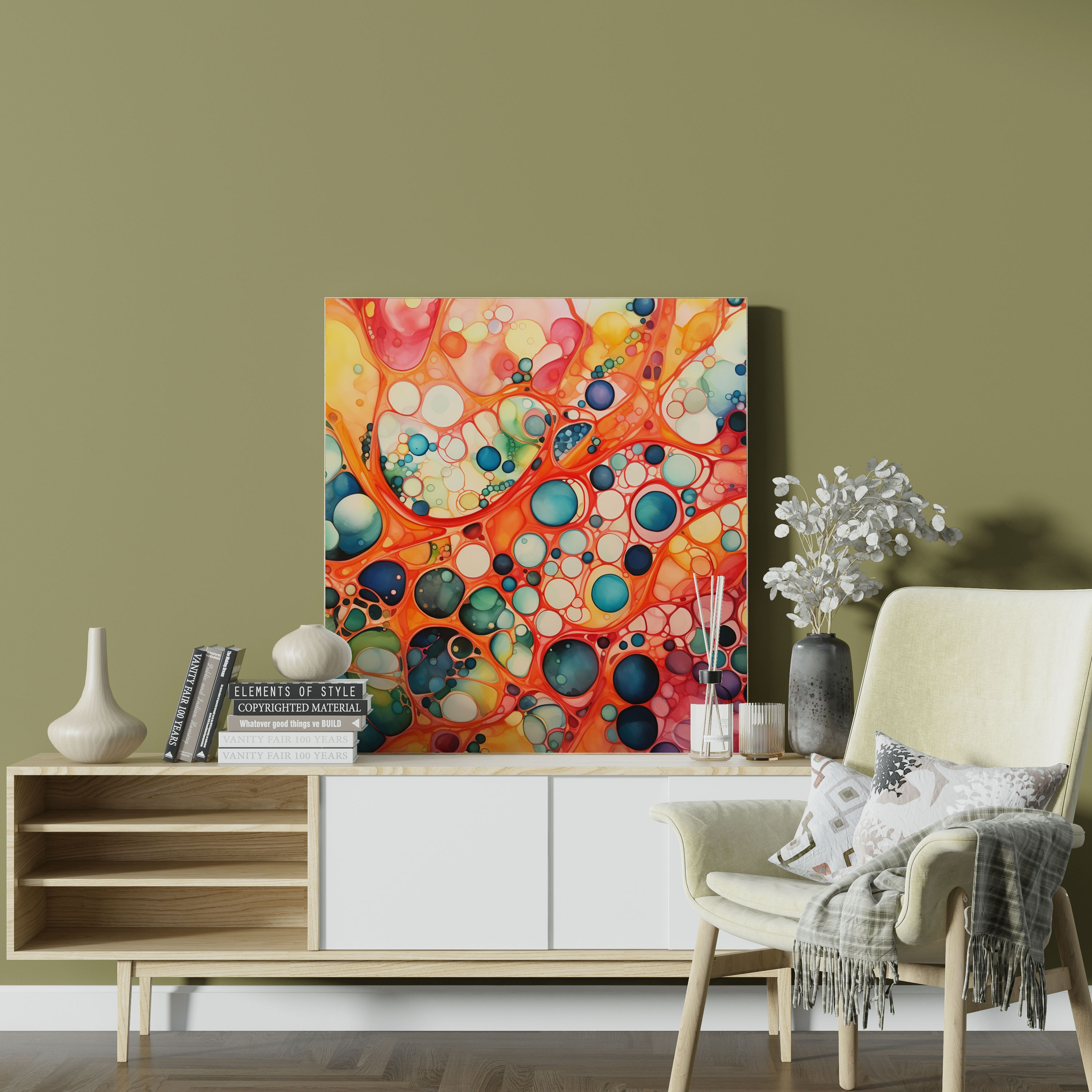 Medicine Abstract Canvas Print - Medicine, Canvas Wall Art, Vibrant, Watercolor Painting