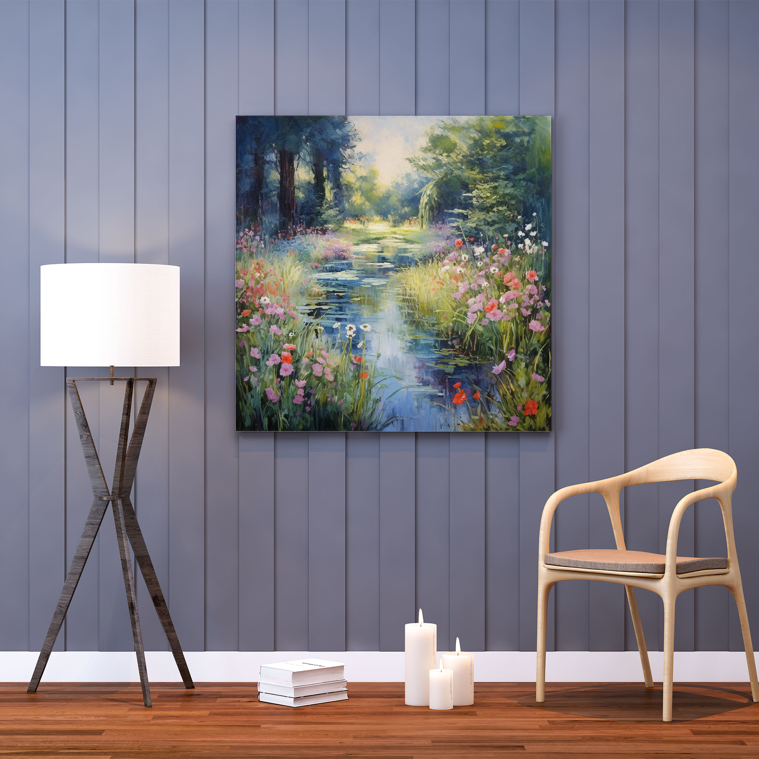 Medicine Tranquil Garden Canvas Print - Medicine, Soothing Energy, Impressionist, Canvas Print