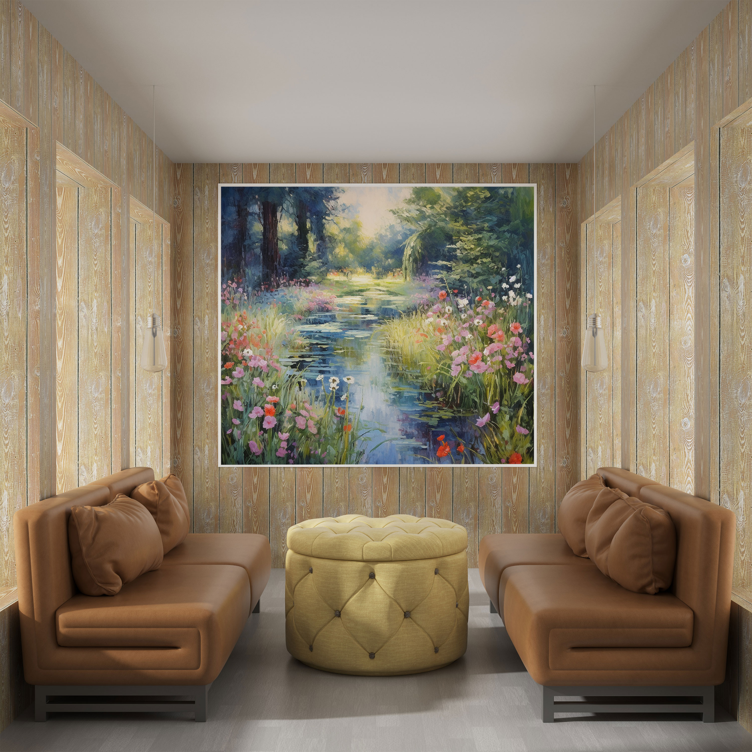 Medicine Tranquil Garden Canvas Print - Medicine, Soothing Energy, Impressionist, Canvas Print