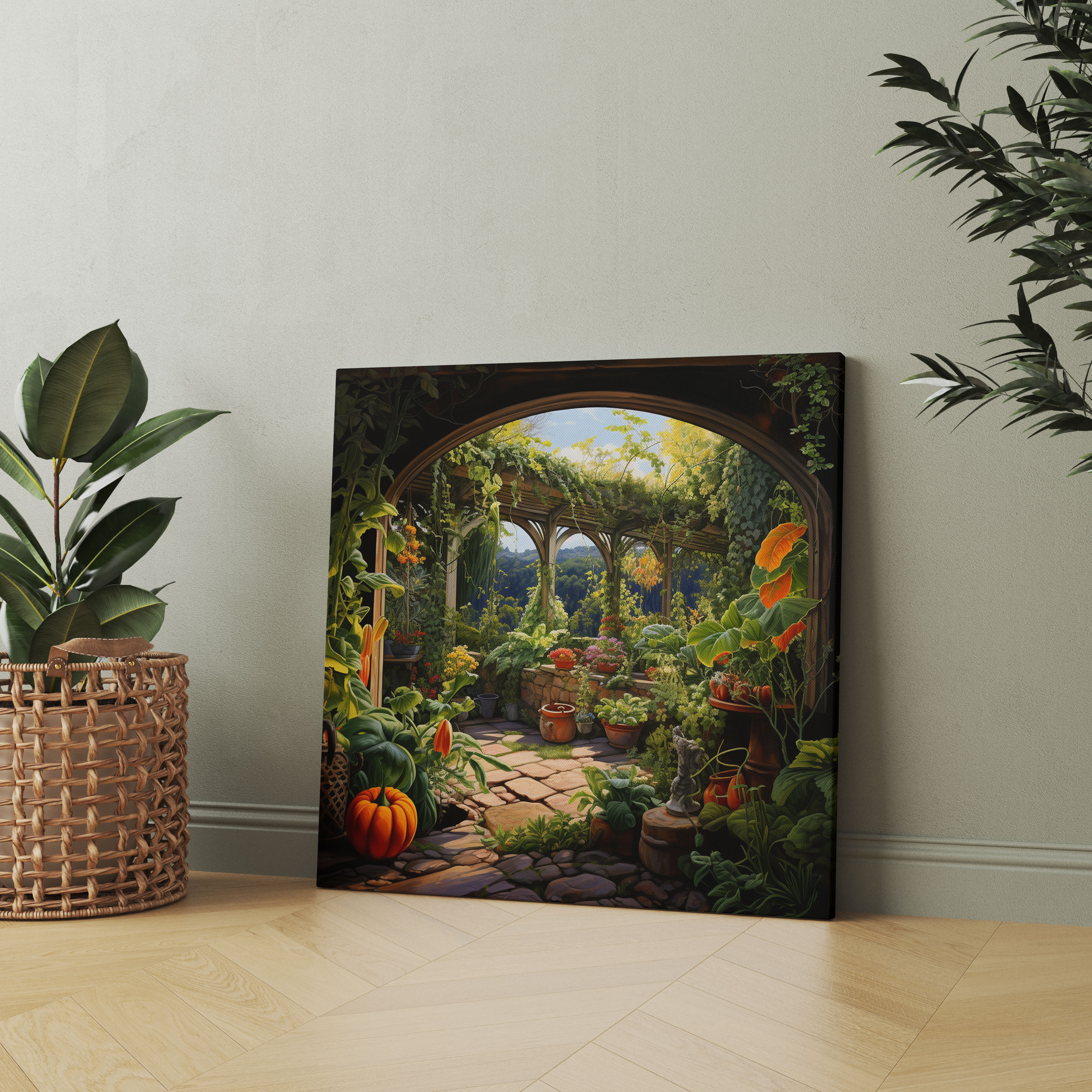 Medicine Herb Garden Canvas Print - Medicine, Medicinal Herb Garden, Vivid Colors, Home Decoration