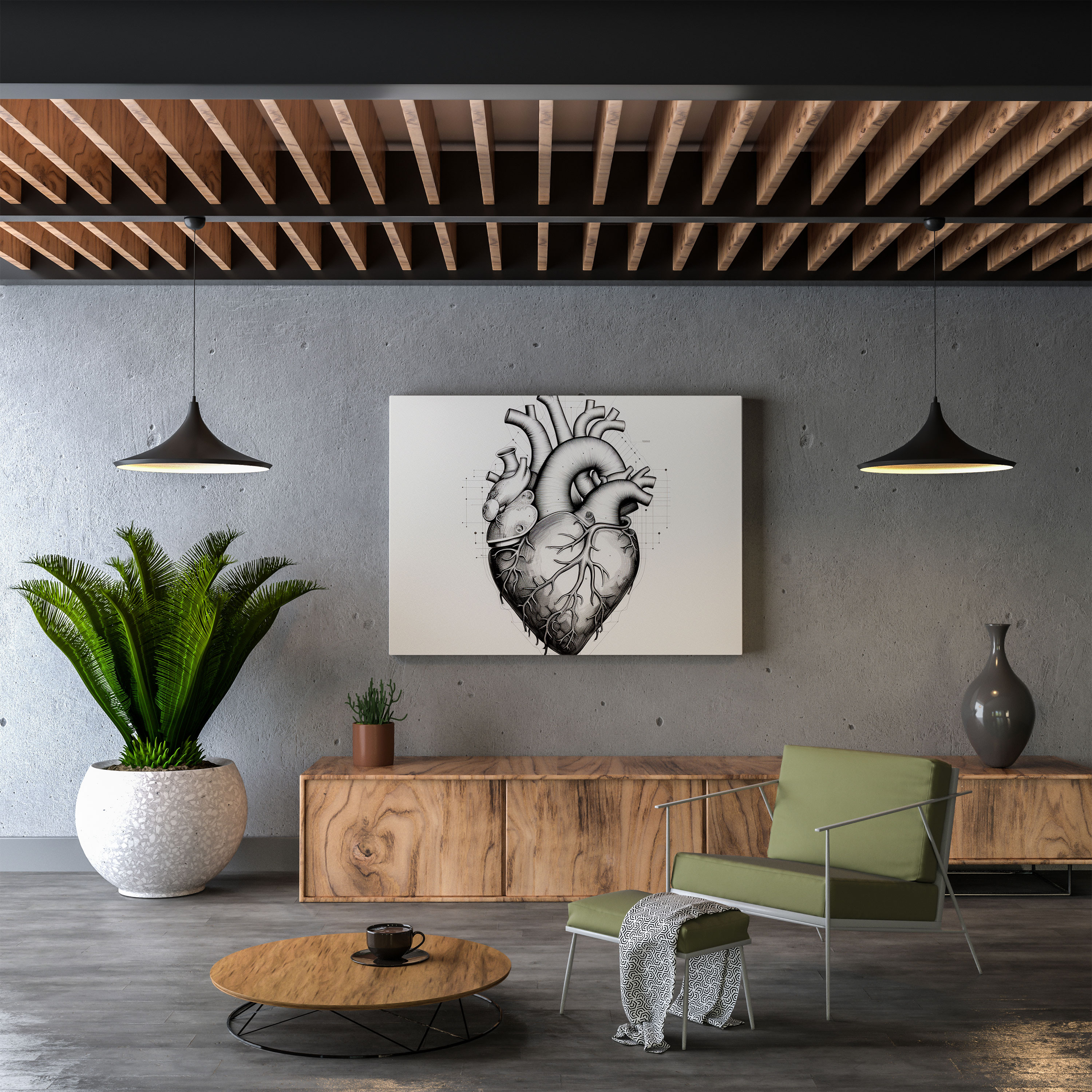 Medicine Anatomical Heart Canvas Print - Medicine, Medical Offices, Canvas Print, Anatomical Heart