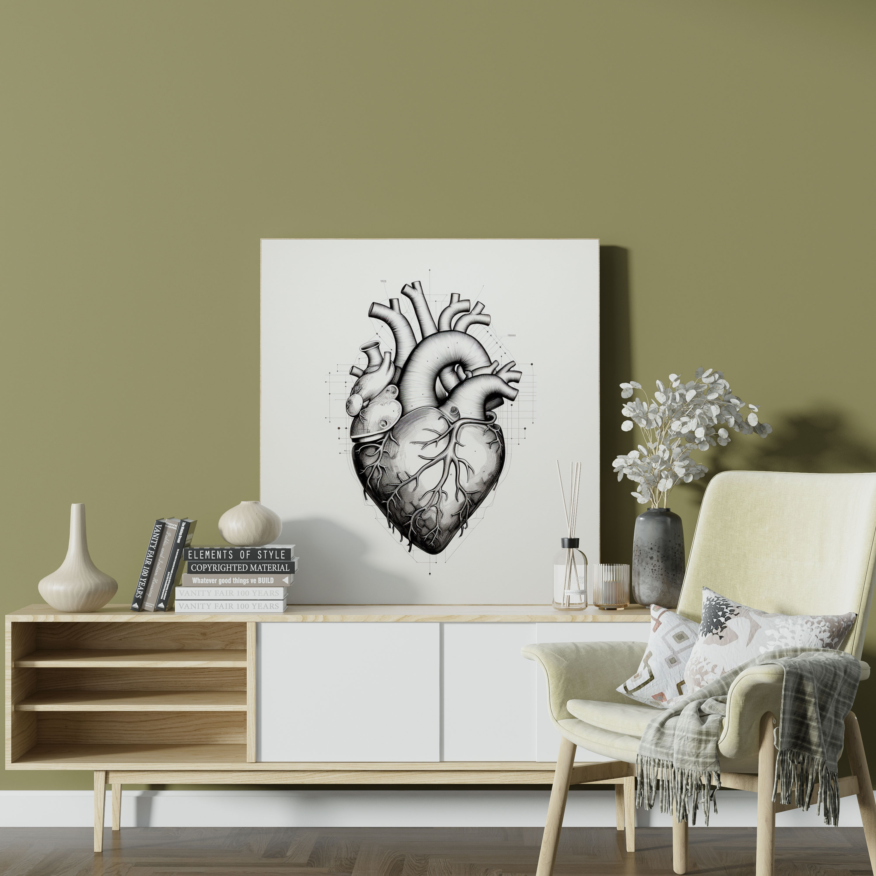 Medicine Anatomical Heart Canvas Print - Medicine, Medical Offices, Canvas Print, Anatomical Heart