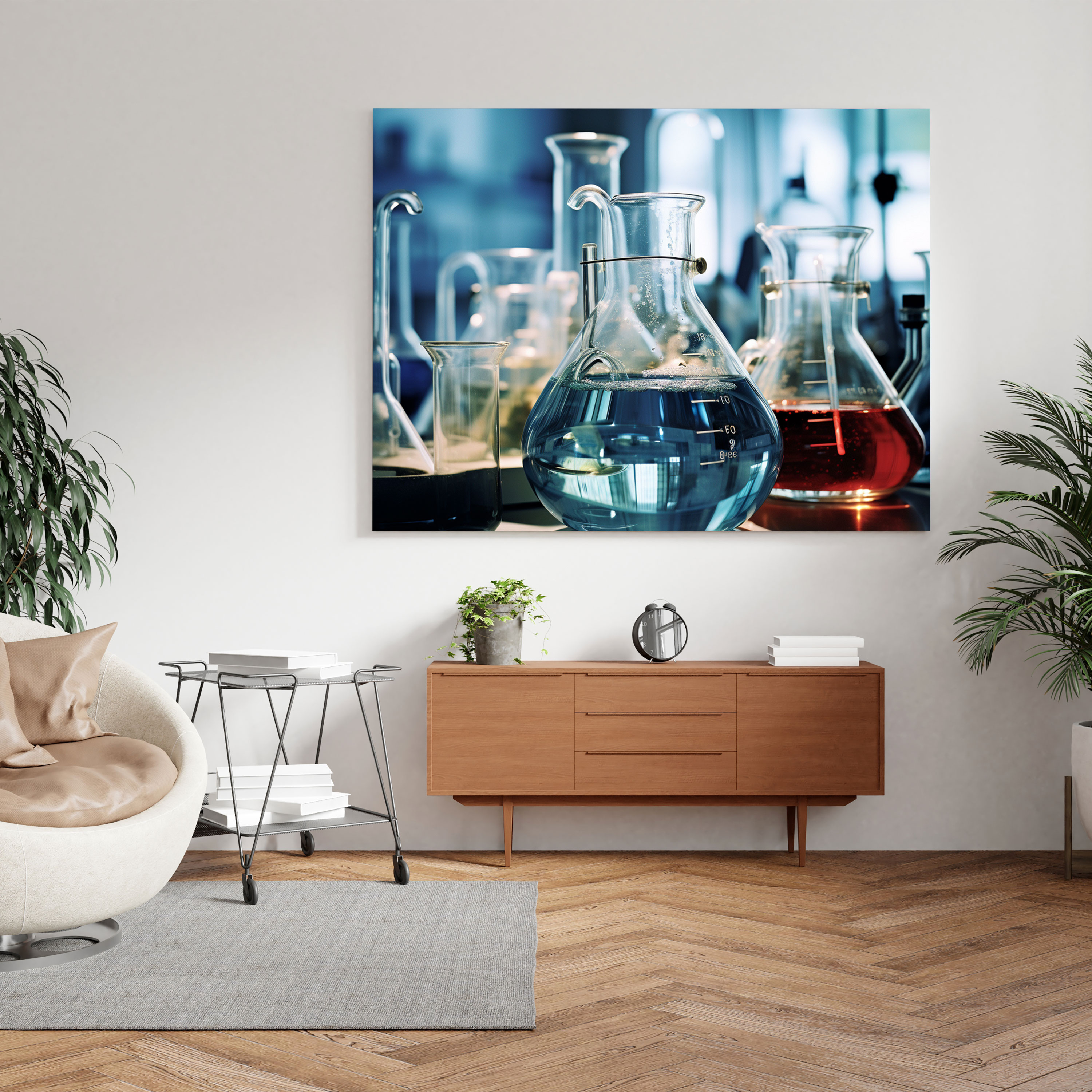 Medicine Laboratory Glassware Canvas Print - Medicine, Close-Up, Canvas Wall Art, Laboratory Glassware