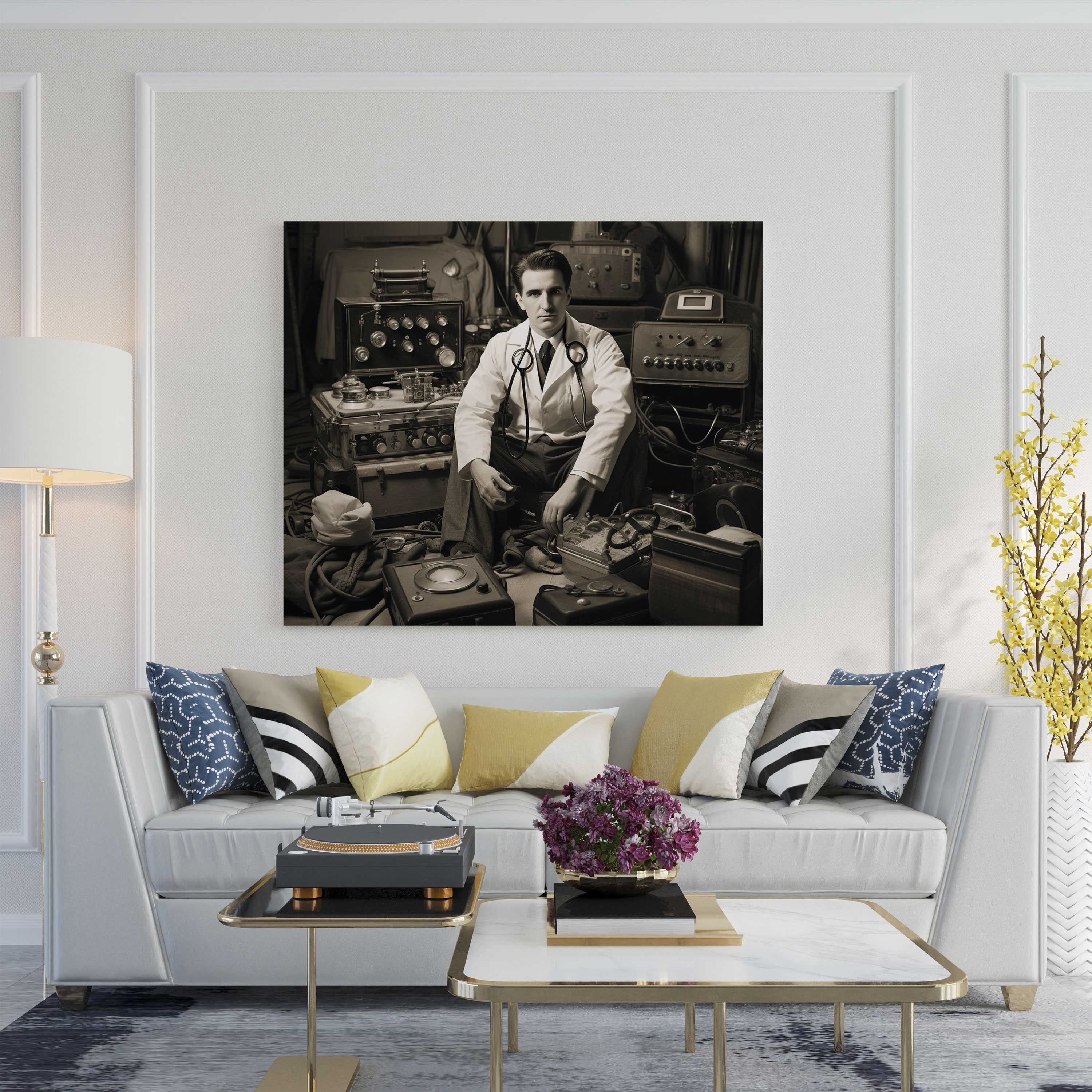 Classic Medicine Canvas Print - Medicine, Wall Art, Black And White Photograph, Vintage Medical Equipment