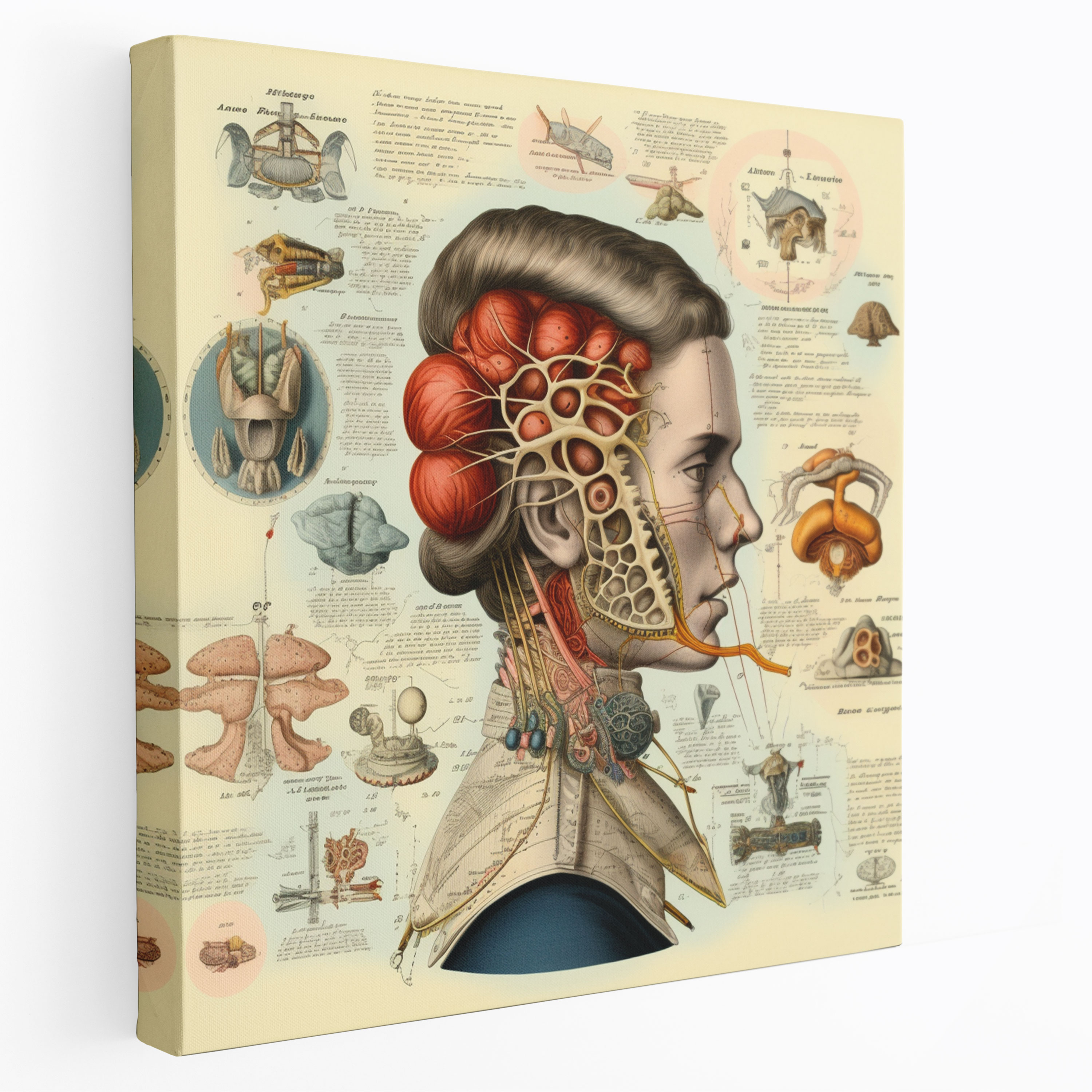Anatomy Of Medicine Canvas Print - Medicine, Wall Art, Canvas Wall Art, Anatomical Structures