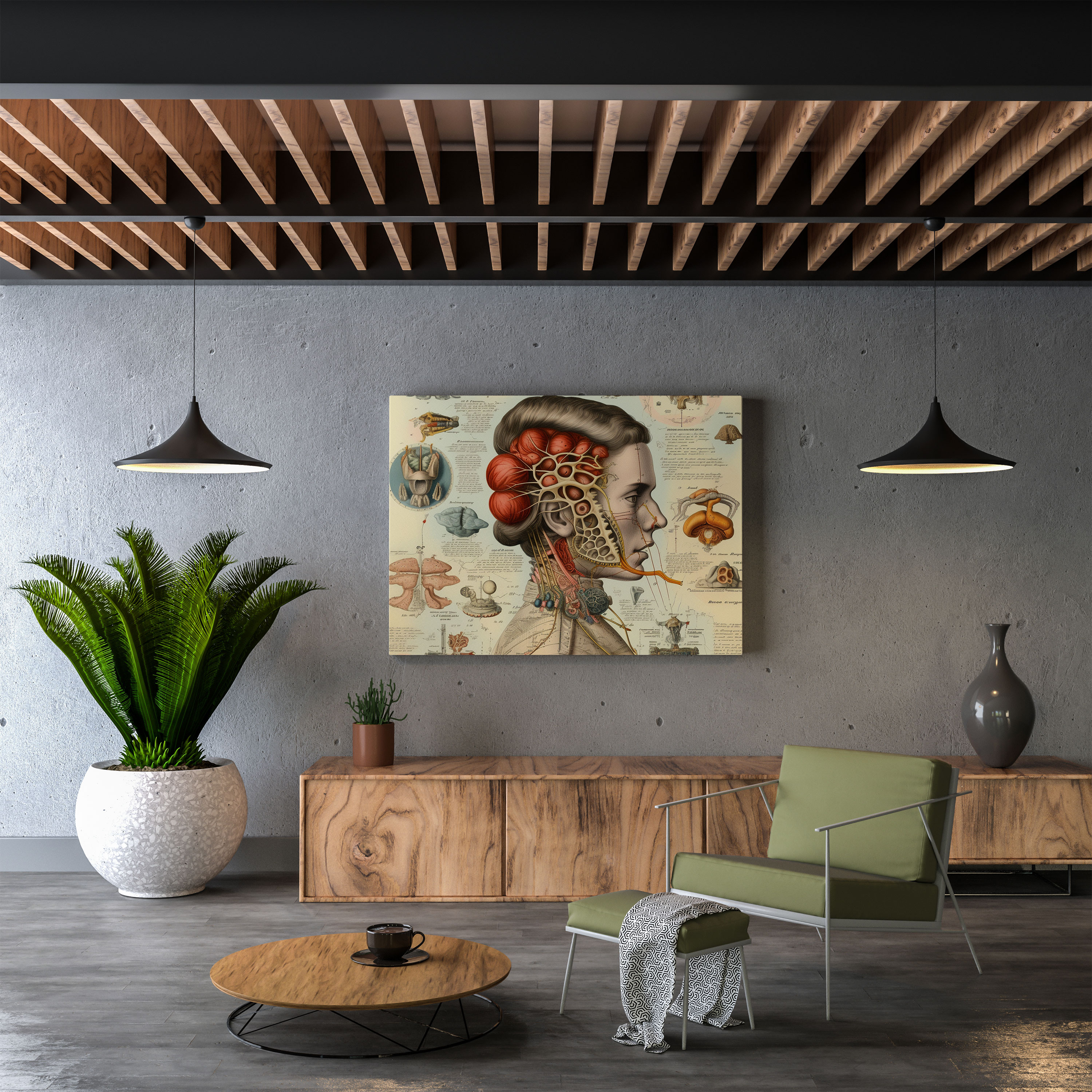 Anatomy Of Medicine Canvas Print - Medicine, Wall Art, Canvas Wall Art, Anatomical Structures