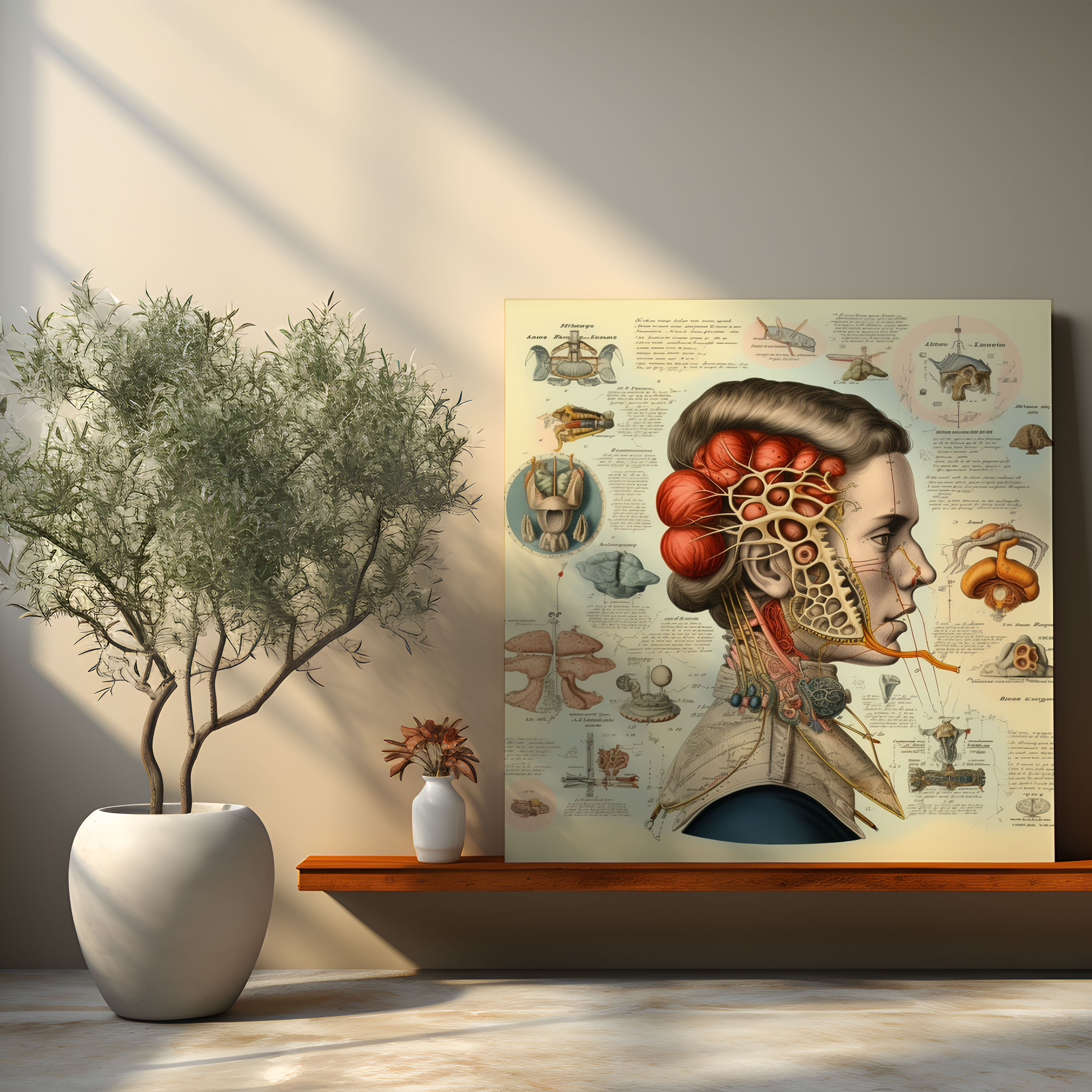 Anatomy Of Medicine Canvas Print - Medicine, Wall Art, Canvas Wall Art, Anatomical Structures