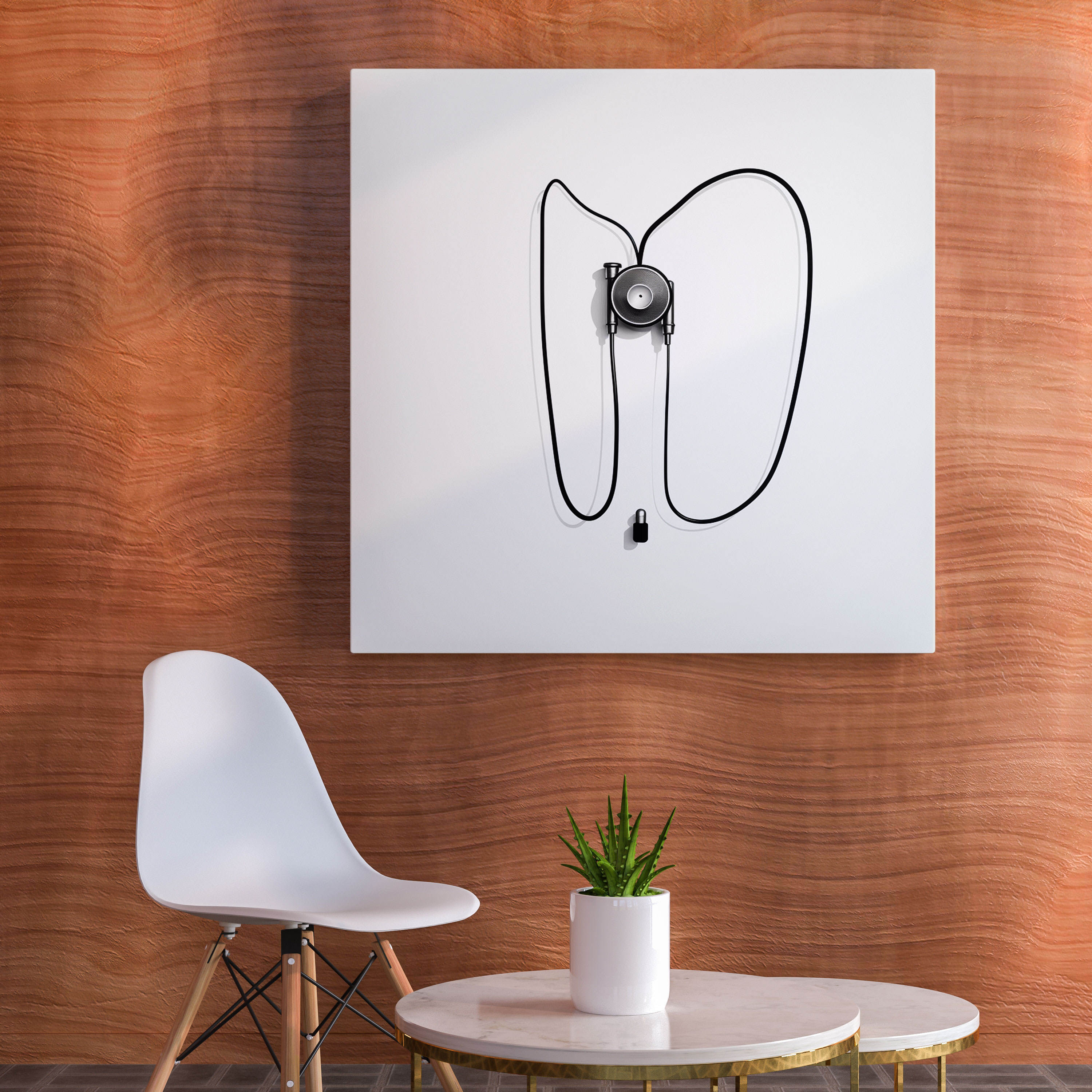 Heartbeat Medicine Canvas Print - Medicine, Medical Care, Canvas Wall Art, Minimalist Illustration