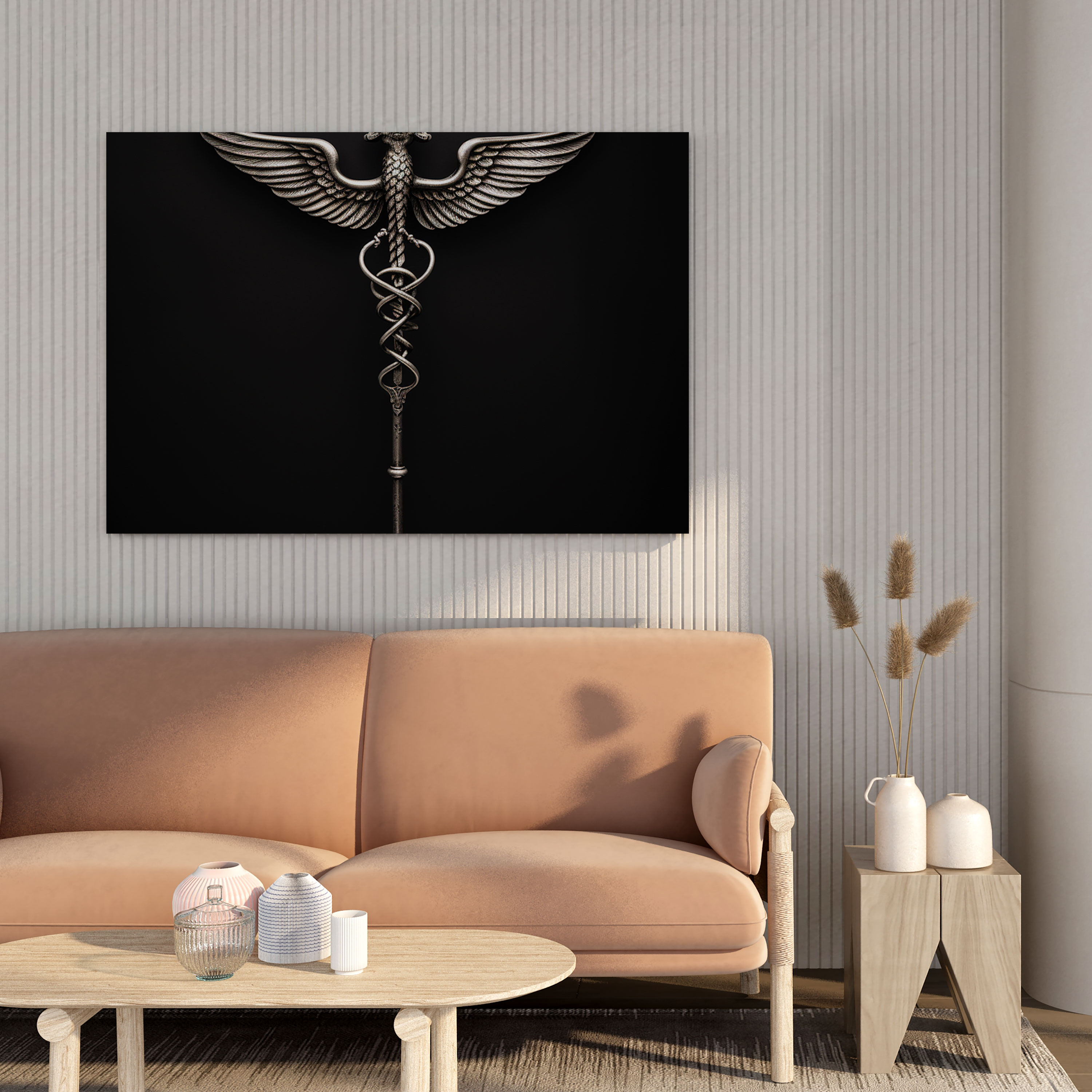 Medicine Canvas Print - Caduceus Symbol - Medicine, Medical Profession, Canvas Wall Art, Wall Decoration