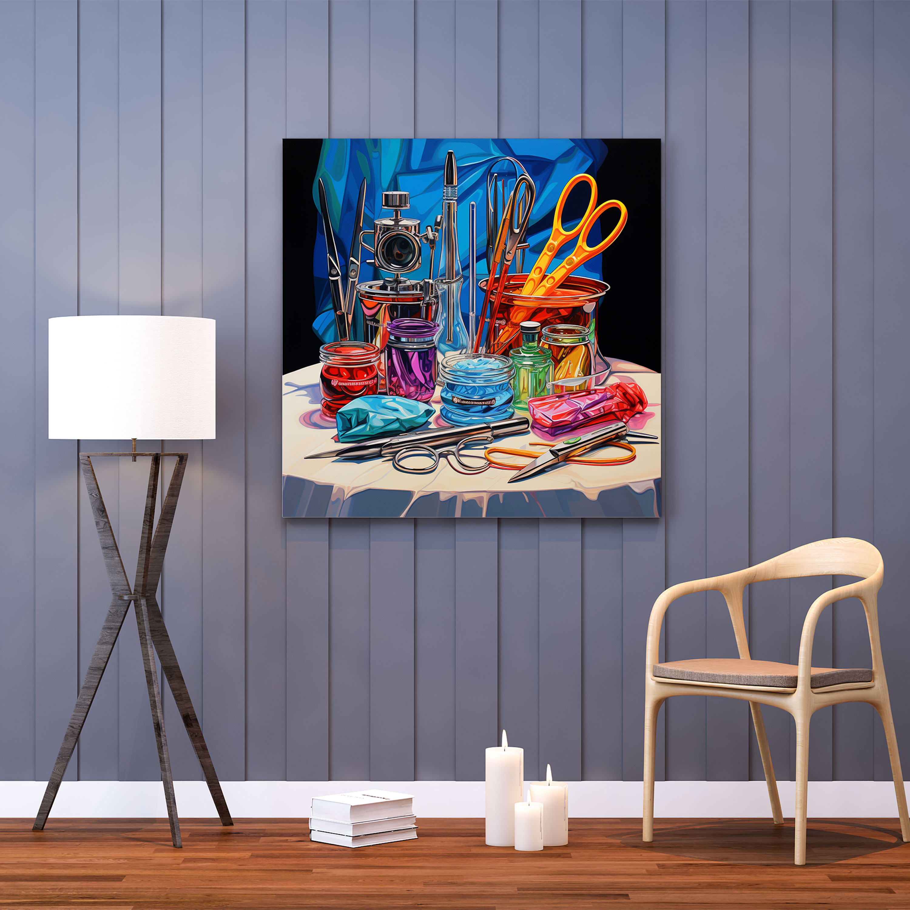 Medicine Canvas Print - Colorful Instruments - Medicine, Acrylic Painting, Wall Art, Medicine