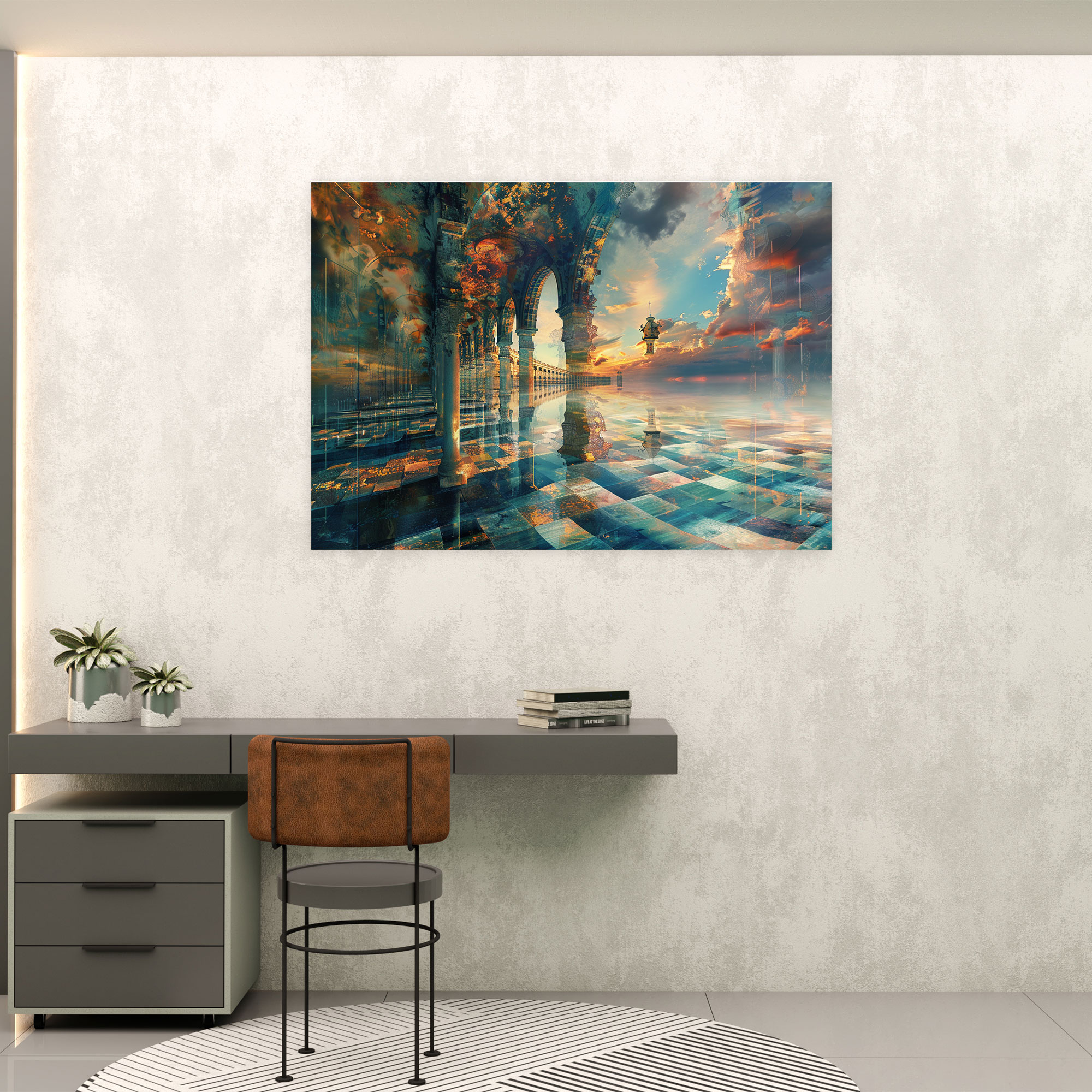 Metaphysical Painting Wall Art - Metaphysical Painting, Wall Decoration, Wall Art, Canvas Wall Art