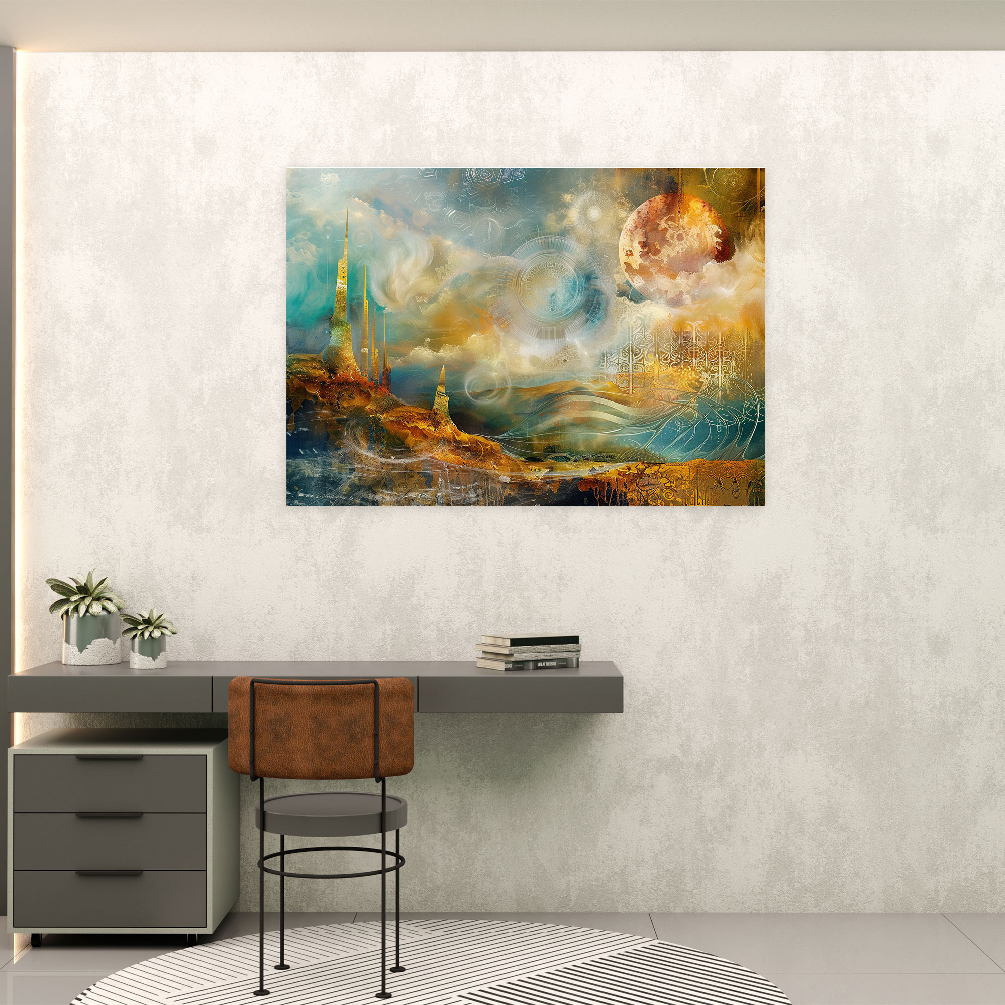 Metaphysical Painting Wall Art - Metaphysical Painting, Metaphysical Painting, Wall Art, Wall Decoration