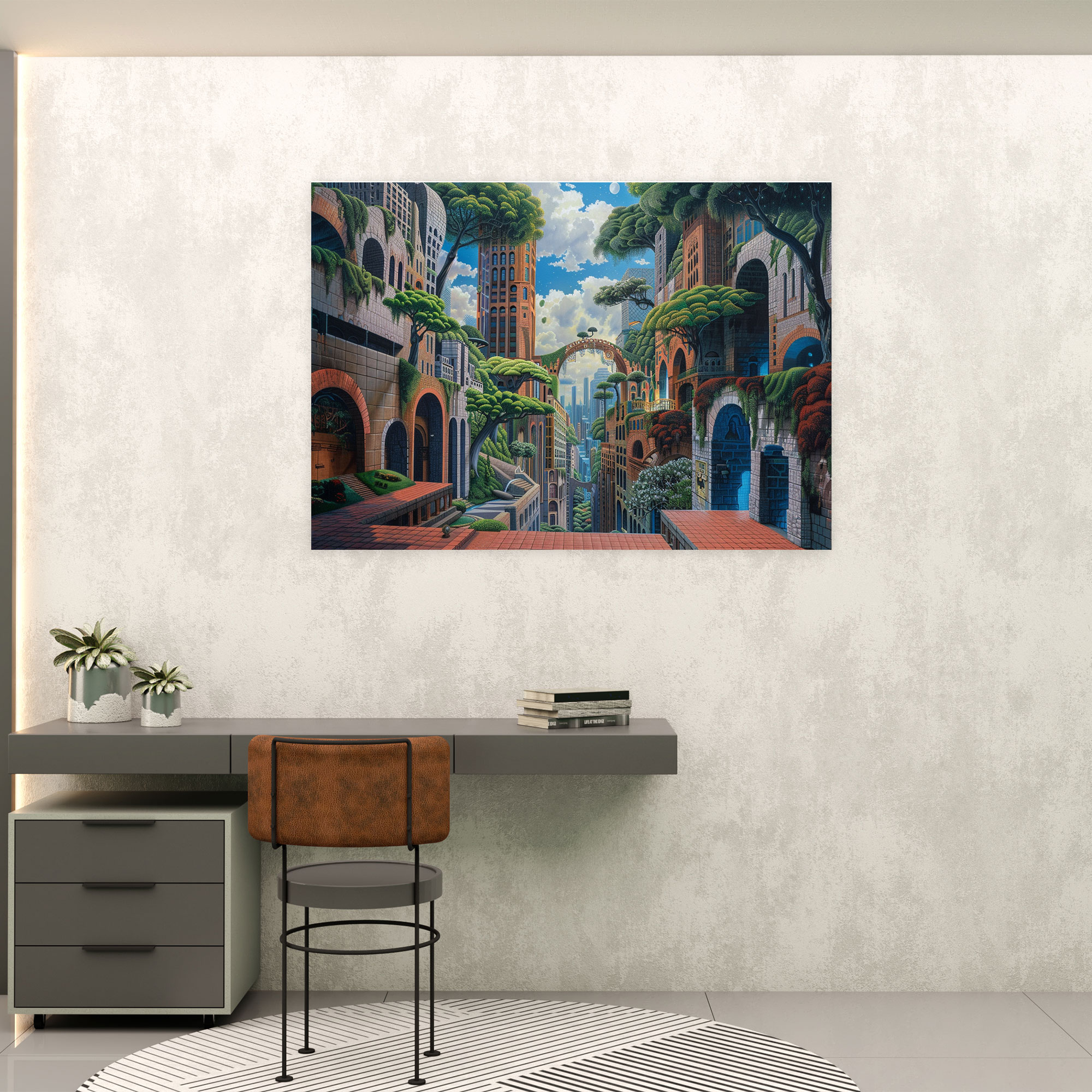 Metaphysical Painting Canvas Print - Metaphysical Painting, Metaphysical Painting, Canvas Print, Canvas