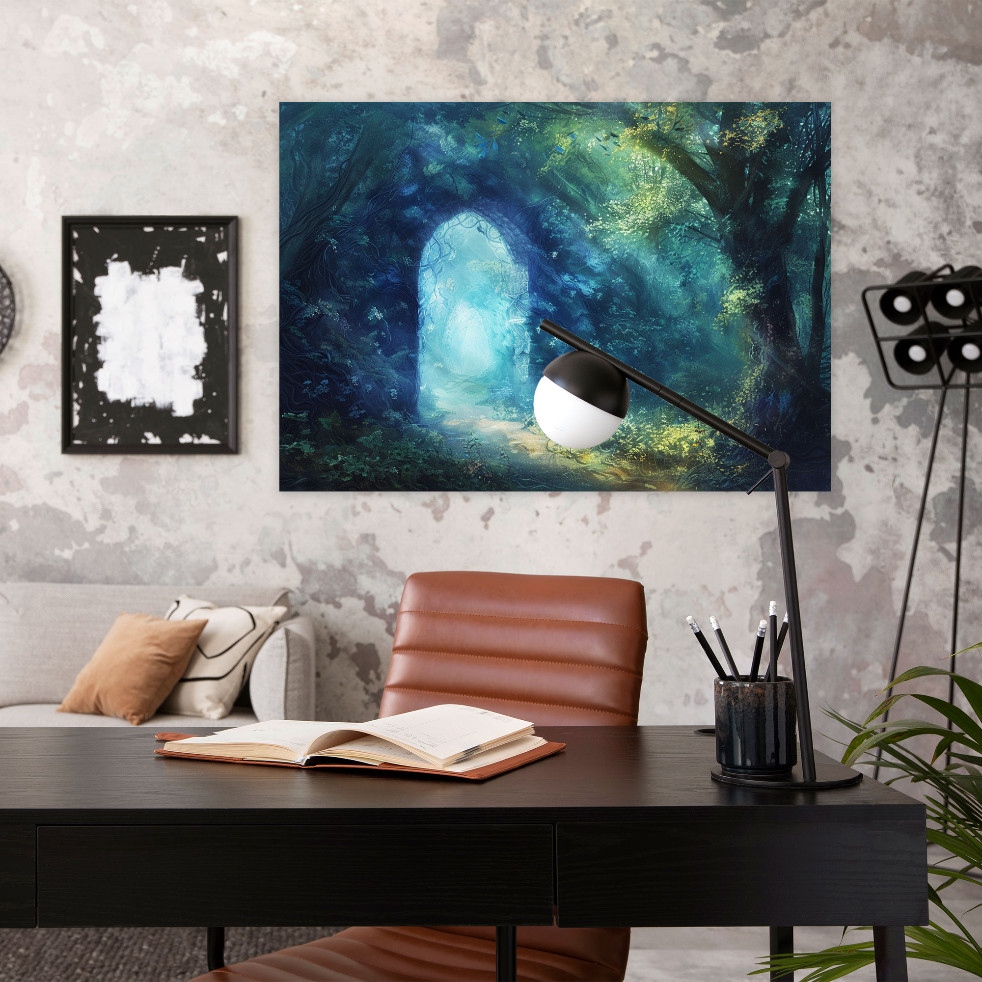 Metaphysical Painting Canvas Print - Metaphysical Painting, Canvas Print, Mysterious Portal, Wall Art