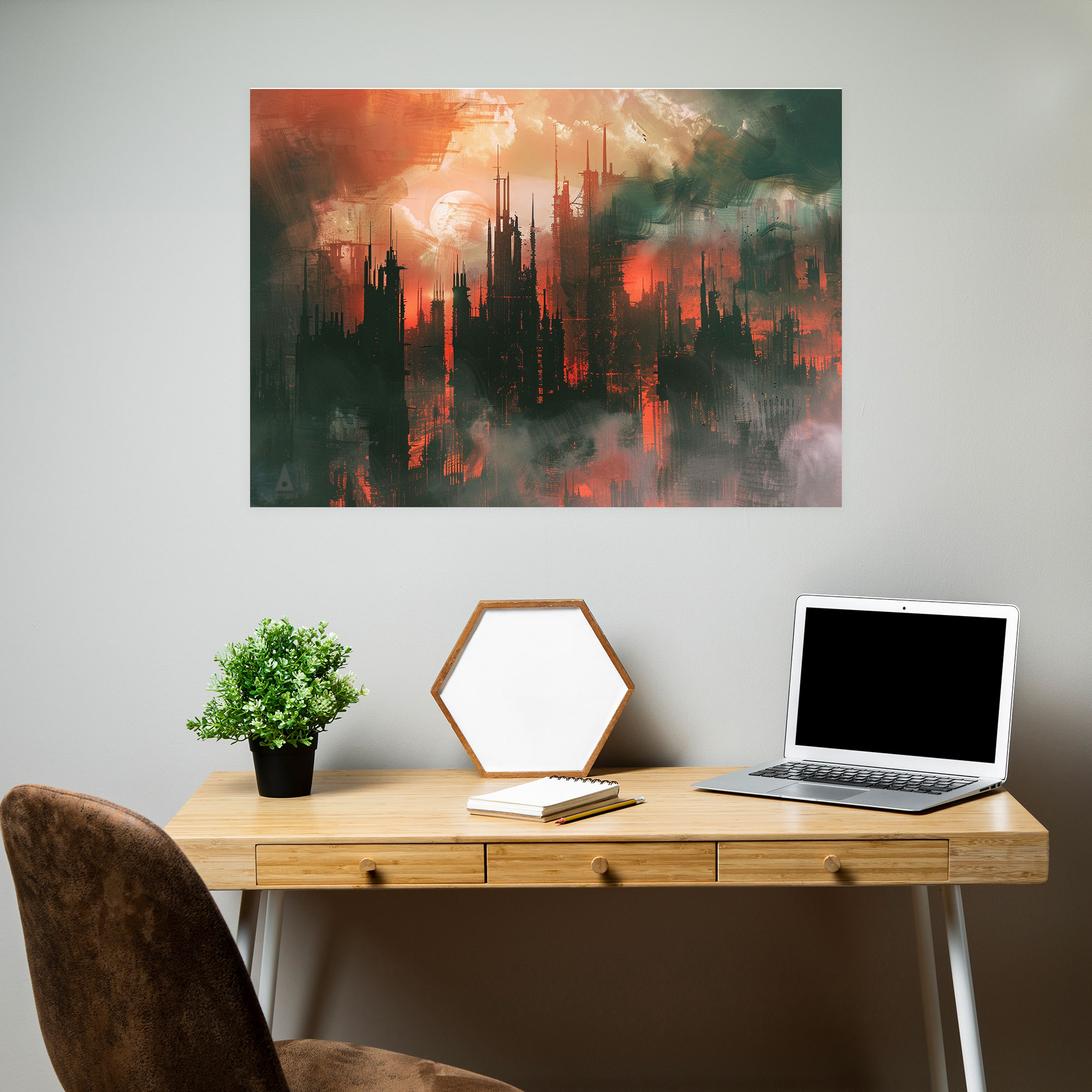Metaphysical Painting Wall Art - Metaphysical Painting, Distorted Architecture, Metaphysical Painting, Wall Art