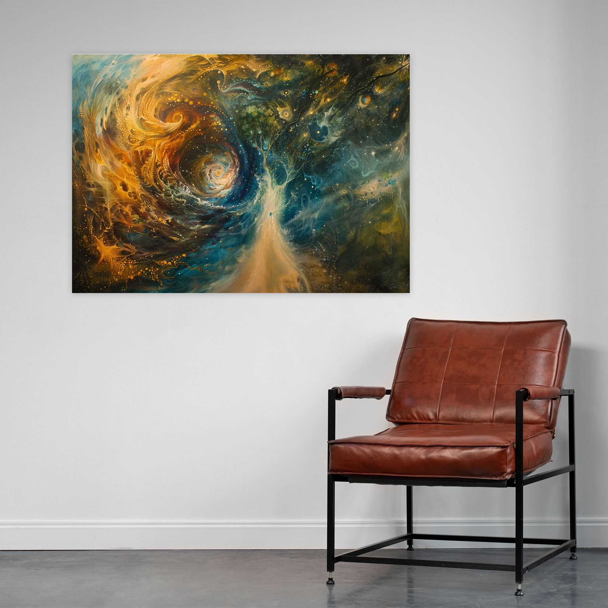 Metaphysical Painting Canvas Print - Metaphysical Painting, Metaphysical Painting, Wall Decoration, Nature's Elements