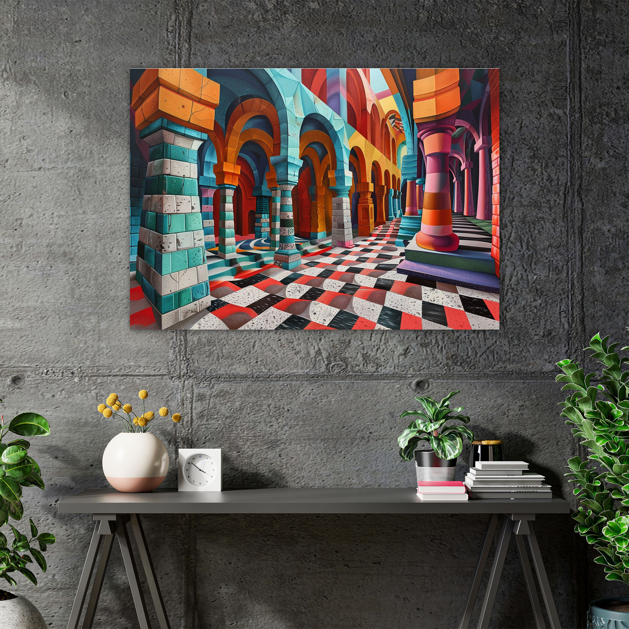 Metaphysical Painting Wall Art - Metaphysical Painting, Wall Decoration, Canvas, Canvas Wall Art