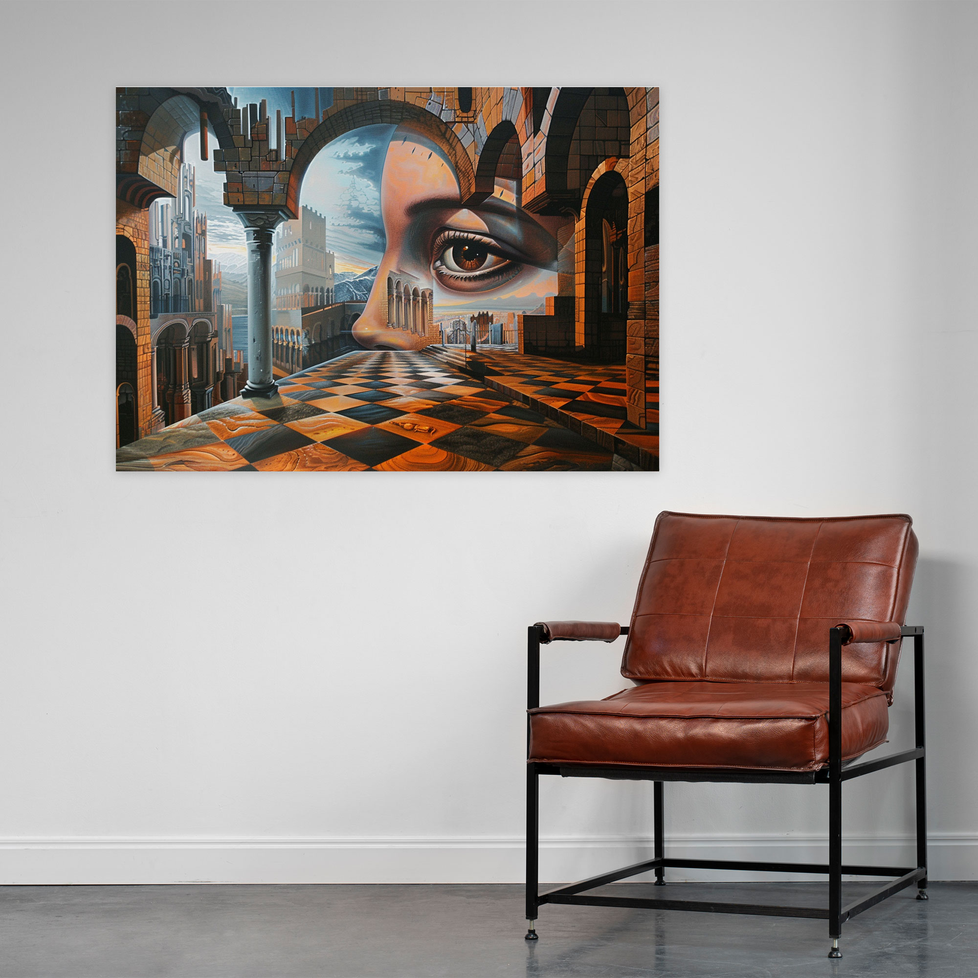 Metaphysical Painting Canvas Print - Metaphysical Painting, Wall Decoration, Wall Art, Canvas Print