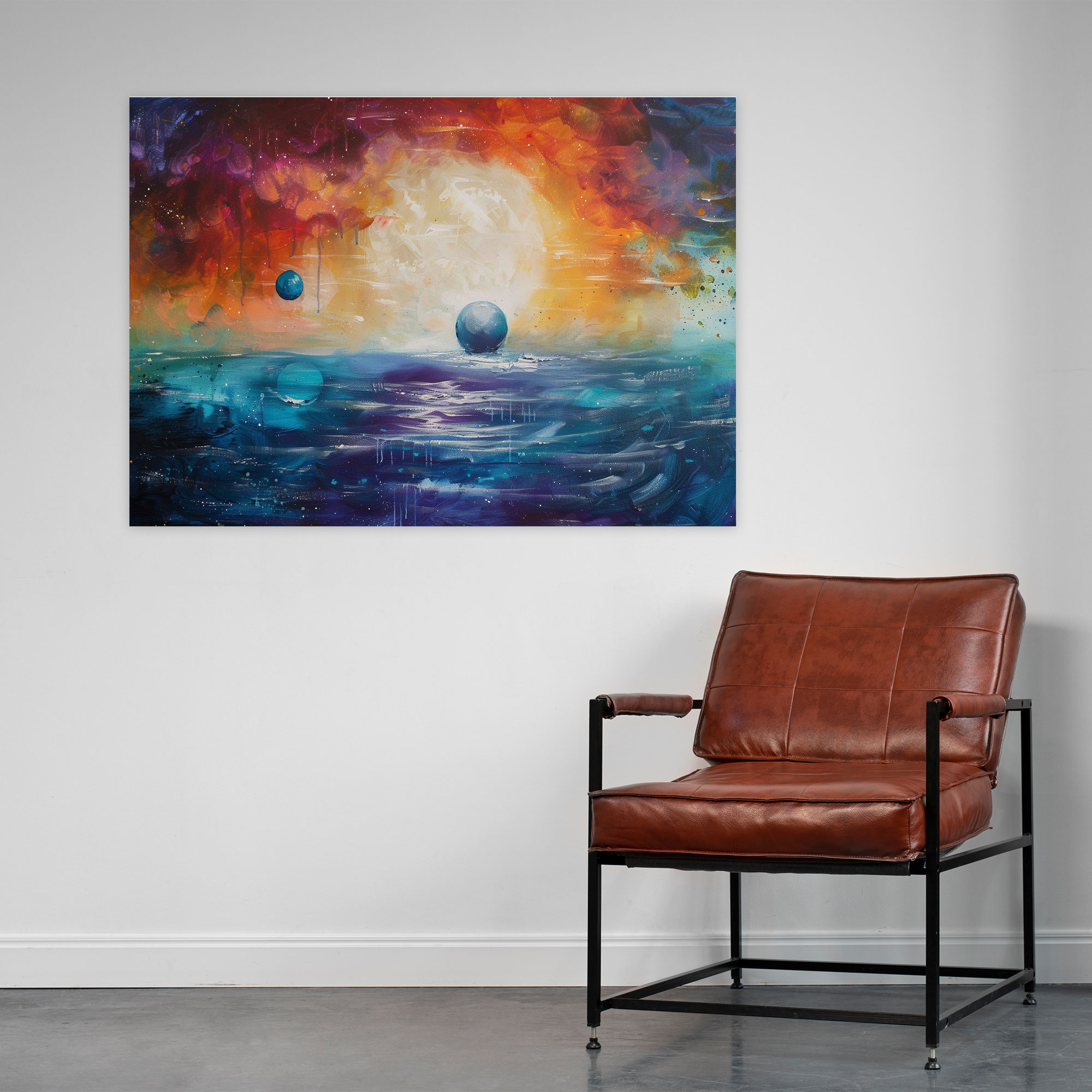 Metaphysical Painting Wall Decoration: Ethereal Seascape - Metaphysical Painting, Canvas Wall Art, Wall Decoration, Metaphysical Painting