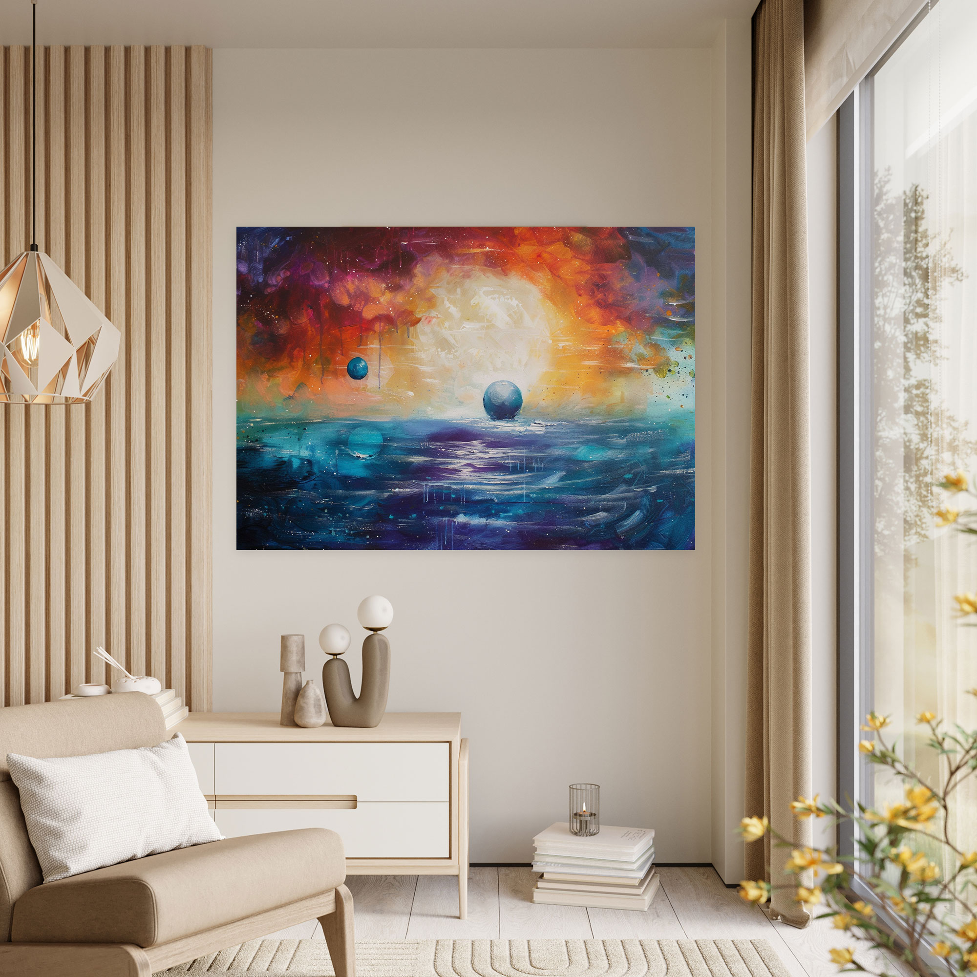 Metaphysical Painting Wall Decoration: Ethereal Seascape - Metaphysical Painting, Canvas Wall Art, Wall Decoration, Metaphysical Painting