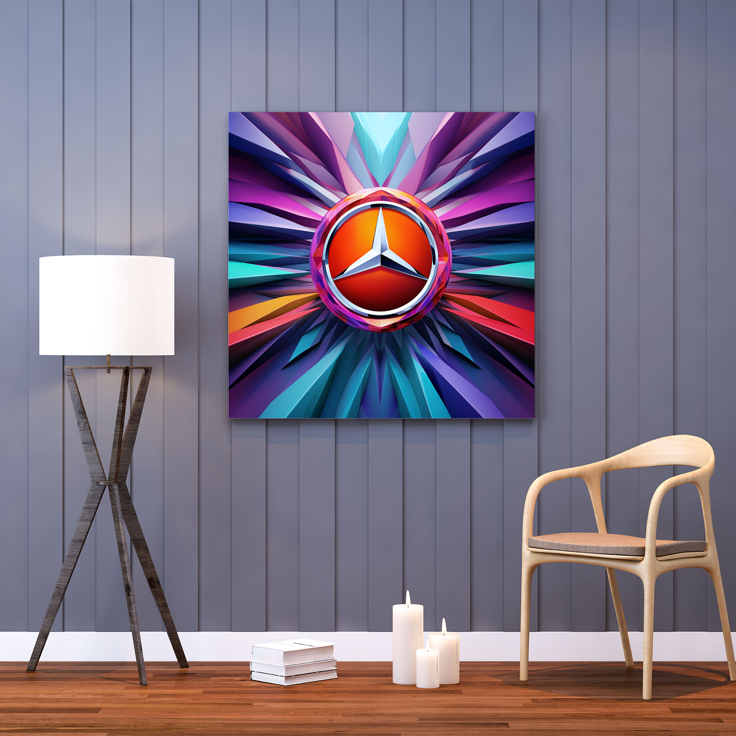 Mercedes Wall Art - Modern Digital Artwork Canvas Print - Mercedes, Canvas Wall Art, Wall Art, Canvas Print