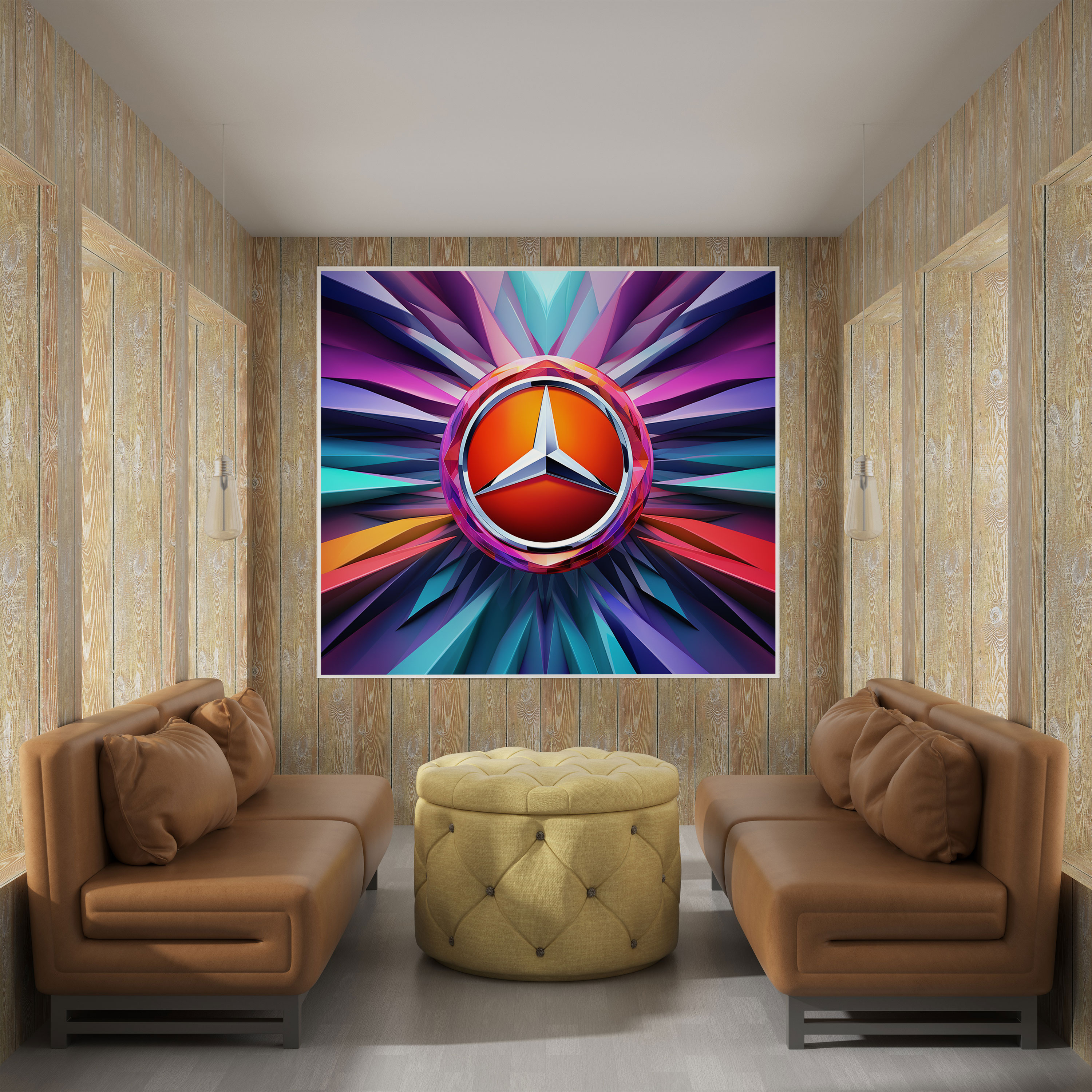Mercedes Wall Art - Modern Digital Artwork Canvas Print - Mercedes, Canvas Wall Art, Wall Art, Canvas Print