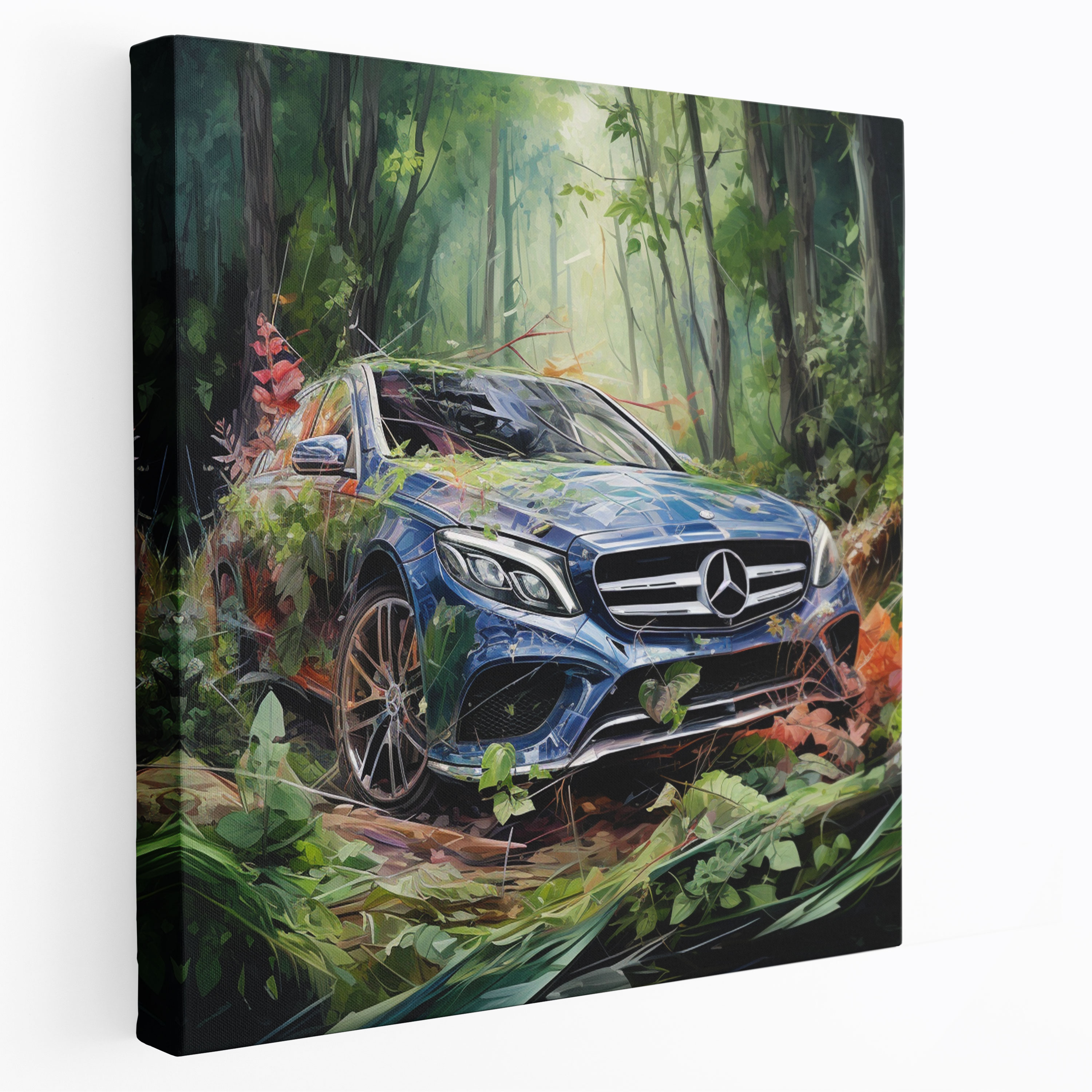 Mercedes Leinwandbild - Abstraktes Expressionistisches Gemälde Wandkunst - Mercedes Dekoration für Zuhause Wandkunst Abstraktes Expressionistisches Gemälde