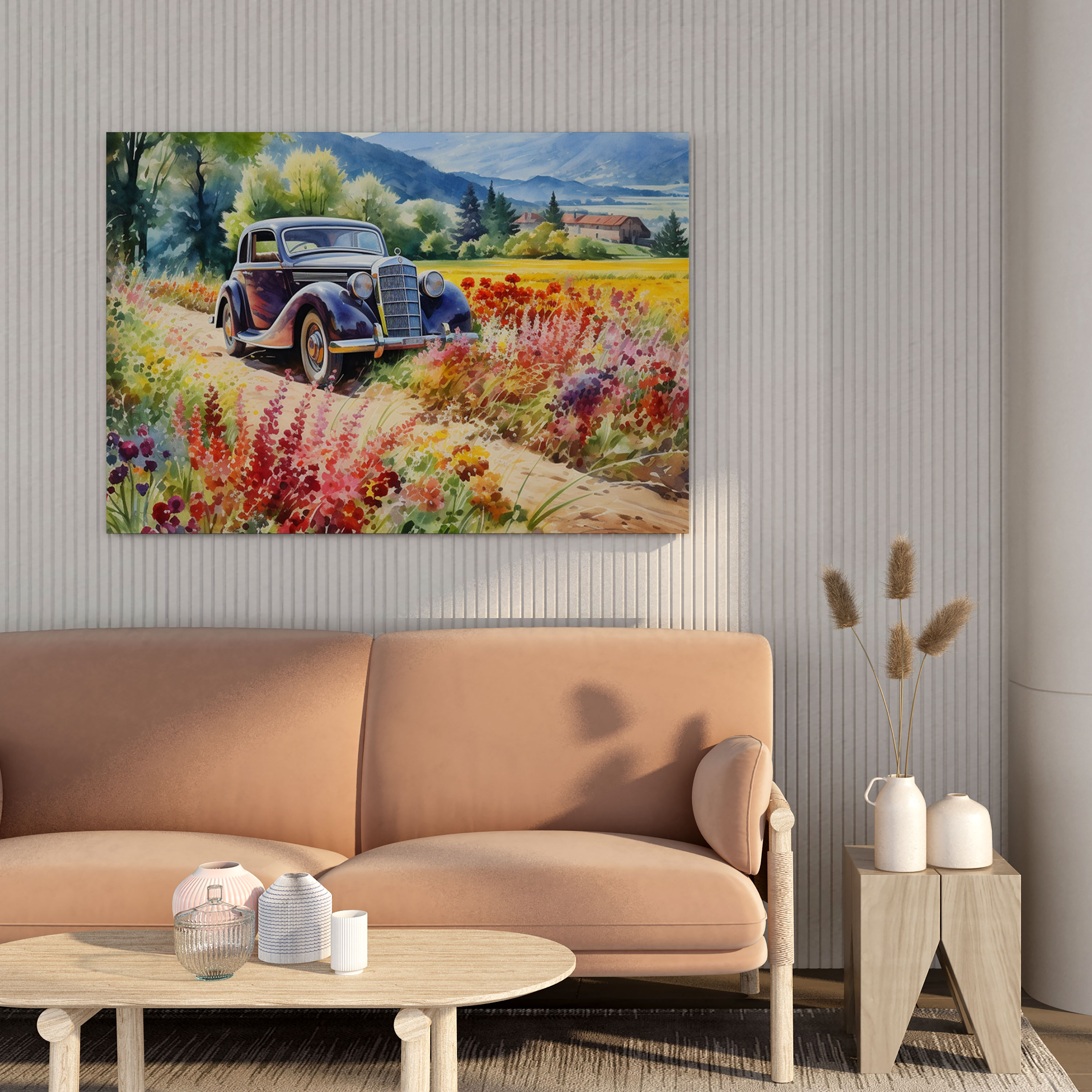 Mercedes Watercolor Wall Art - Mercedes, Flowers, Wall Decoration, Home Decoration