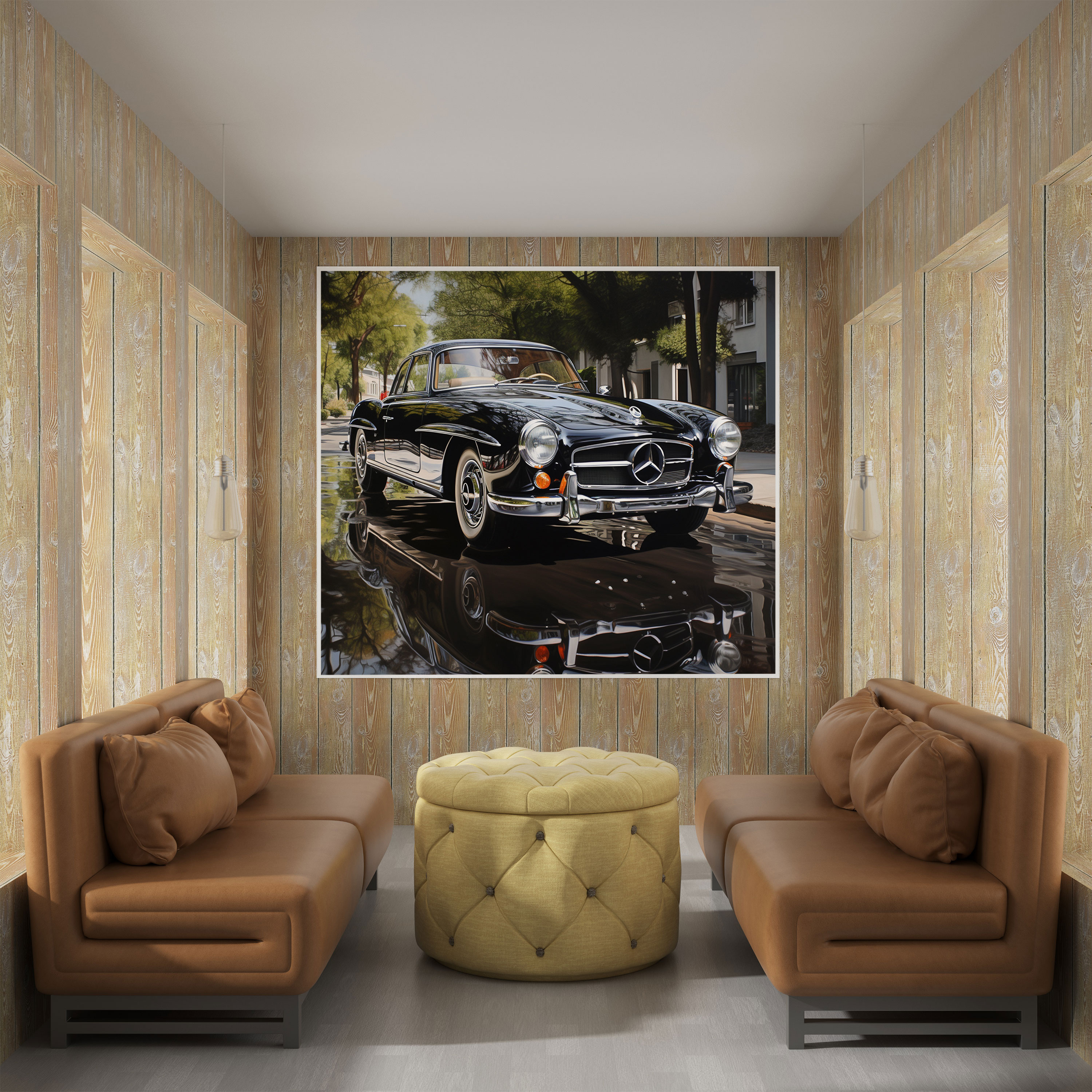 Realistisches Mercedes Leinwandbild - Mercedes Leinwandbild realistisches Porträt Wohnkultur