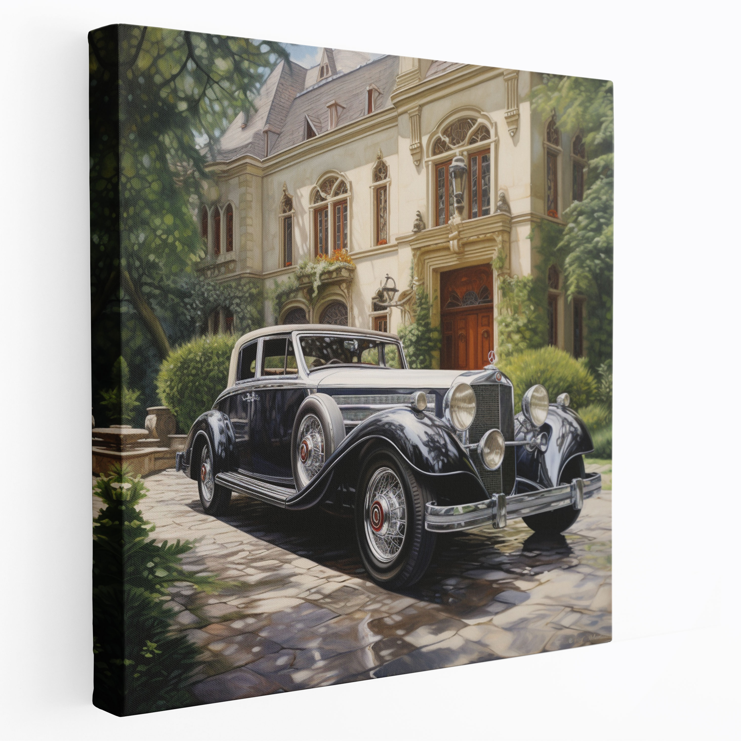 Mercedes Leinwandbild - Wanddekoration Wohnaccessoire