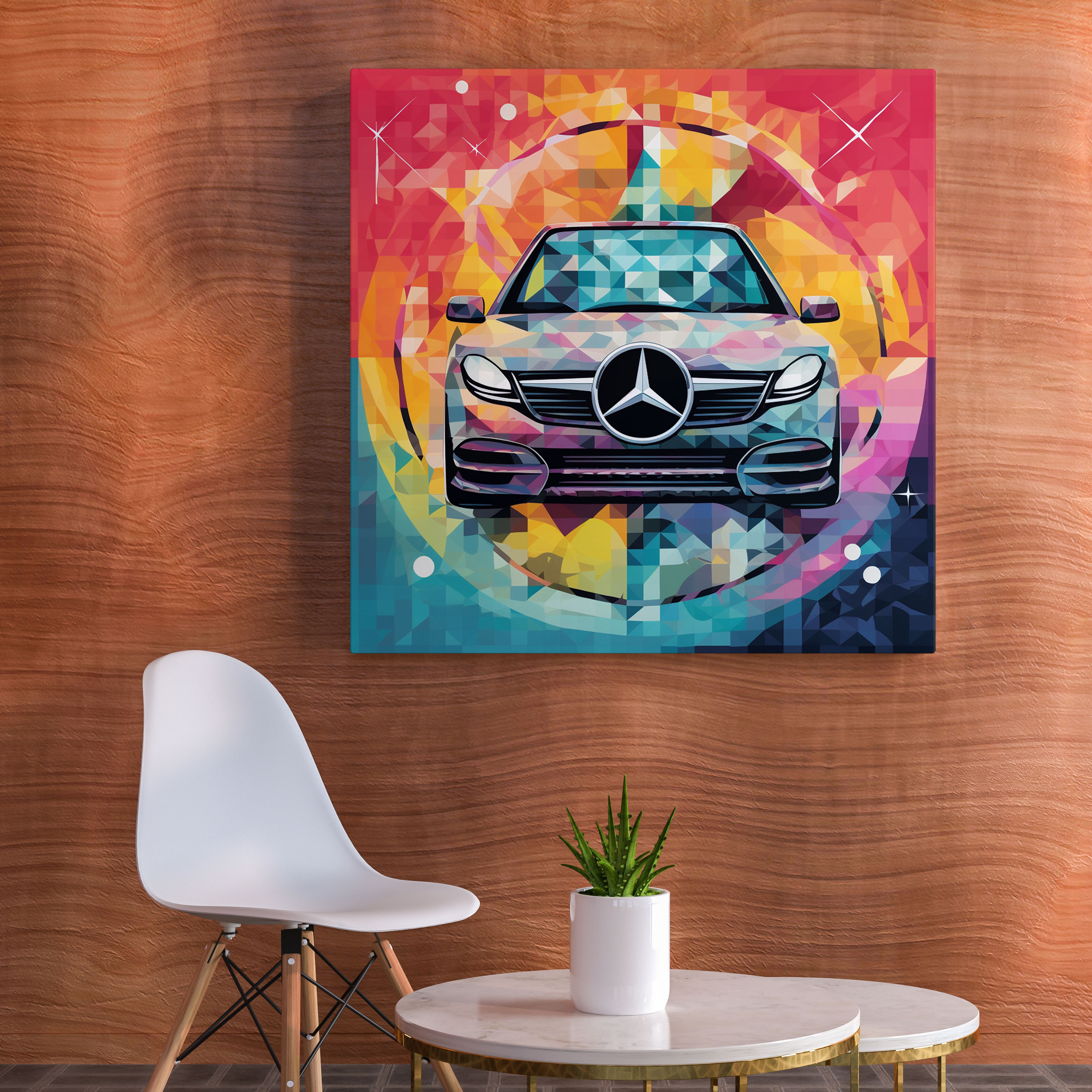 Mercedes Abstraktes Leinwandbild - Zuhause Dekoration Leinwand