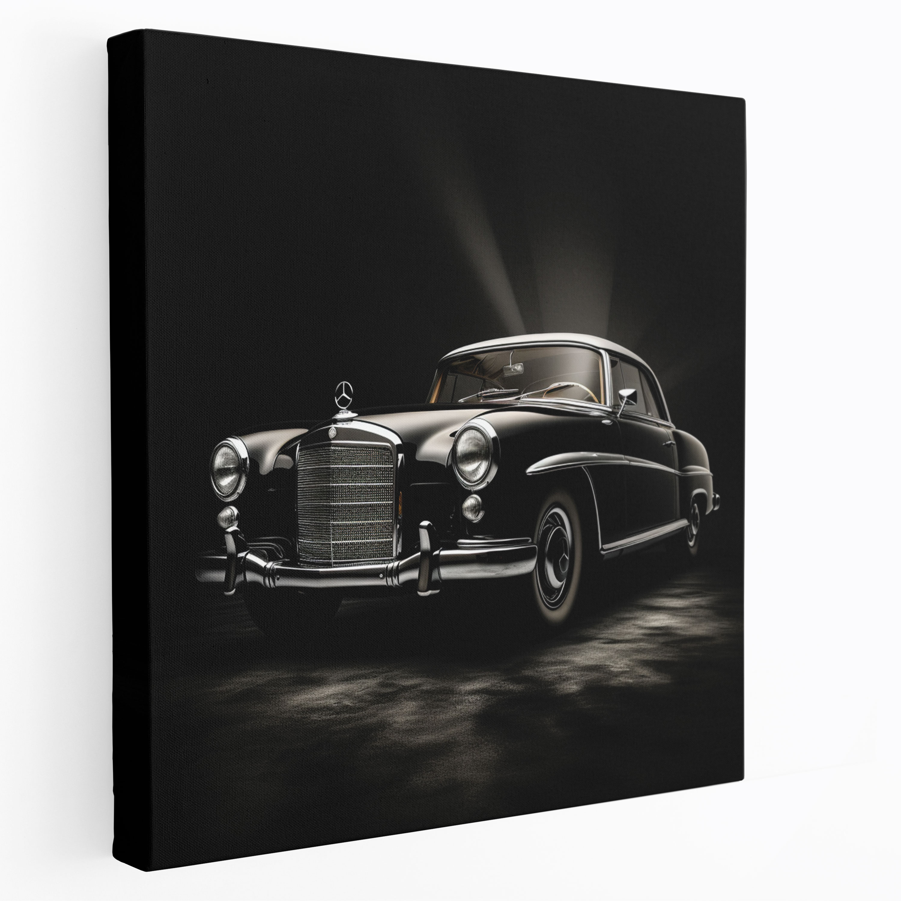 Mercedes Wandkunst - Leinwandbild Wanddekoration für Auto-Enthusiasten