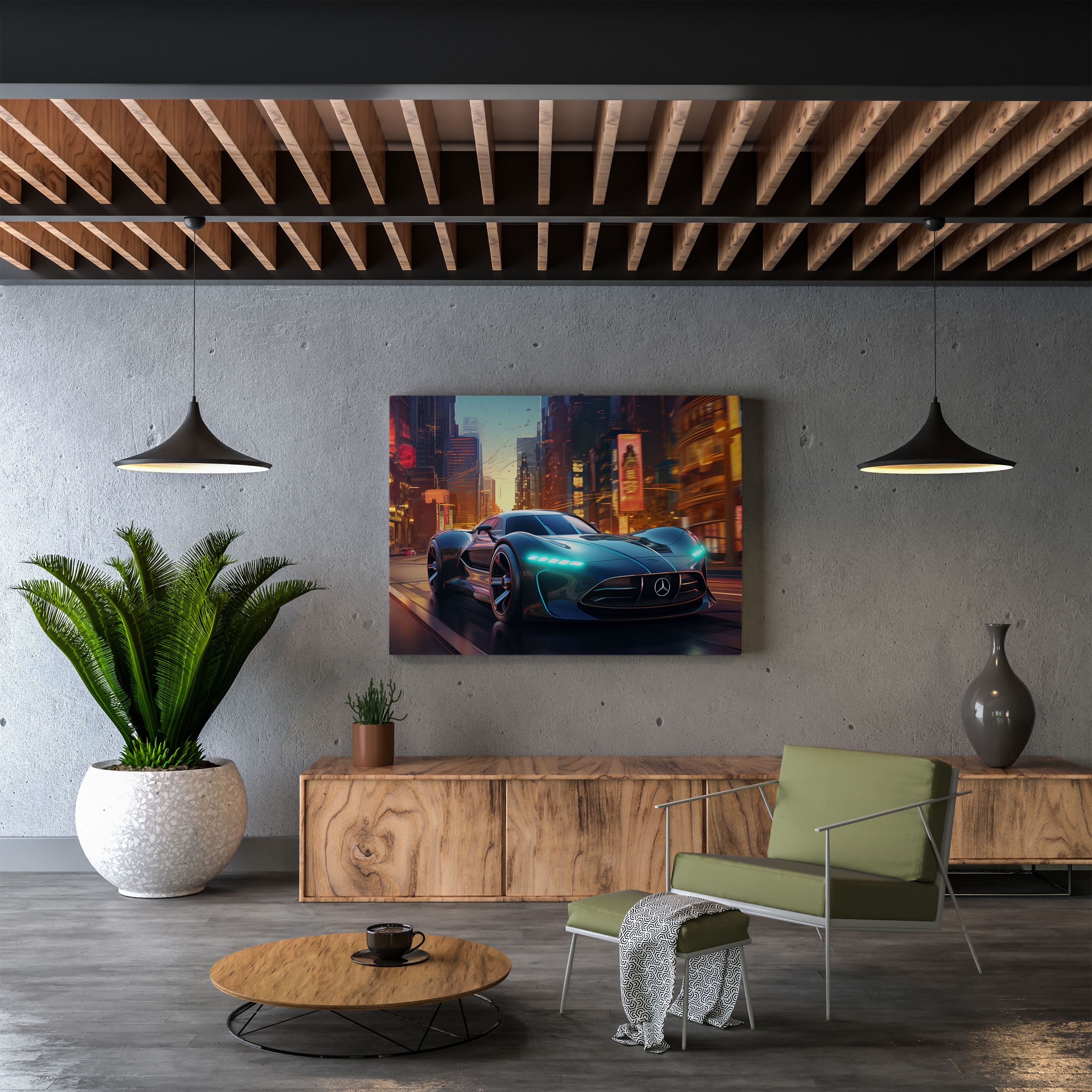 Mercedes Wanddekoration - Leinwandbild Innovation