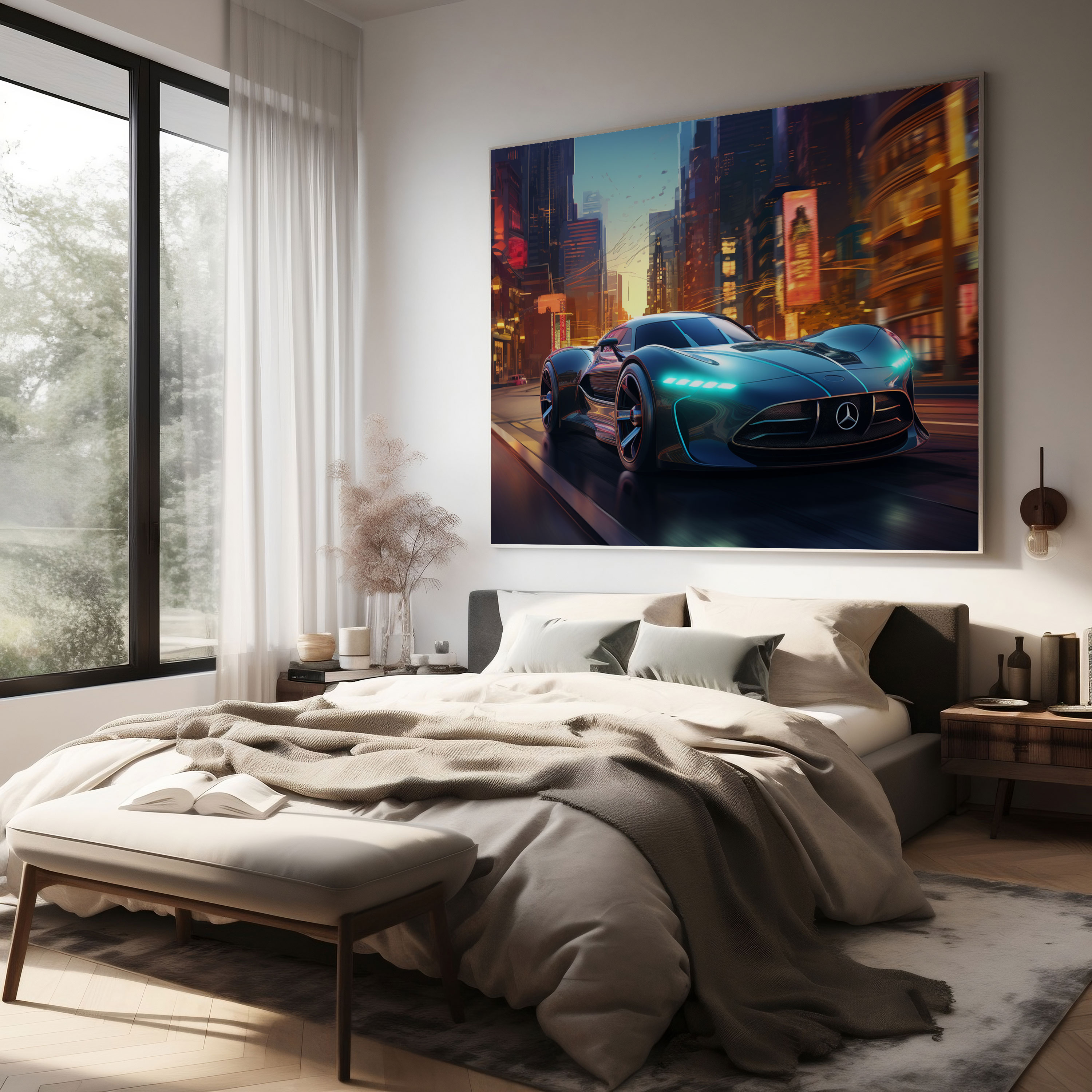 Mercedes Wanddekoration - Leinwandbild Innovation