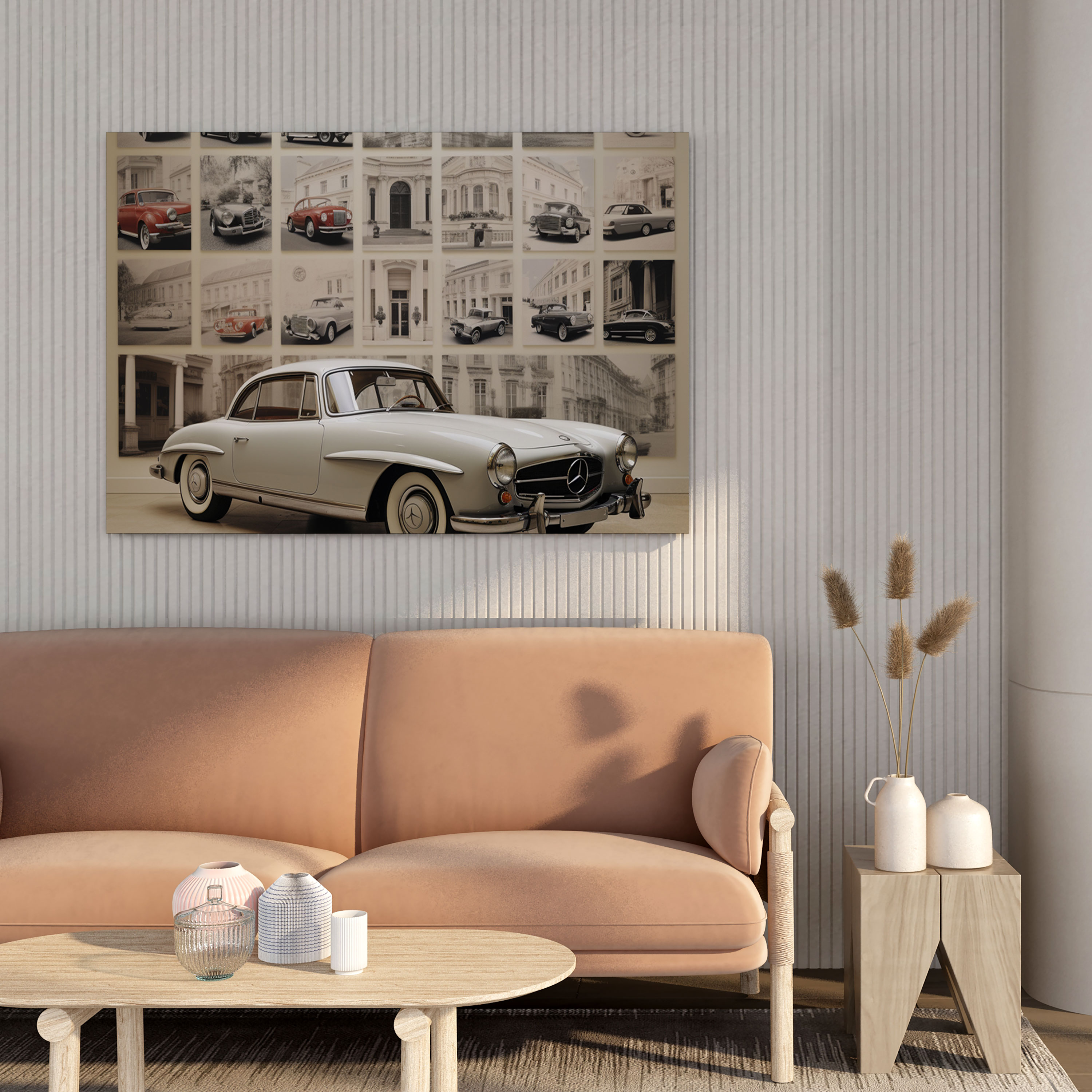 Mercedes Wandkunst - Leinwandbild Markenevolution