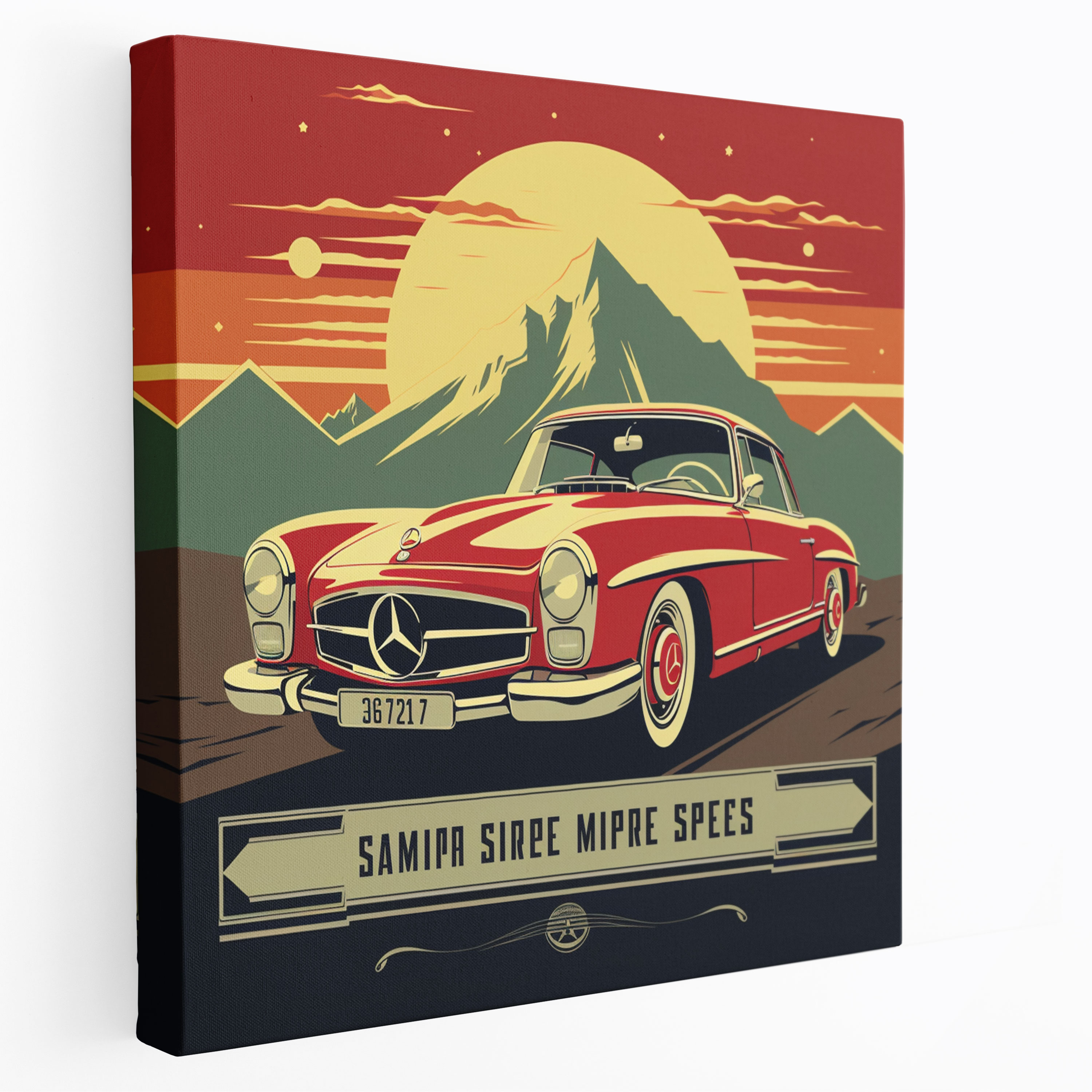 Mercedes Canvas Print - Mercedes, Vintage Advertisement, Automotive Design, Canvas Wall Art